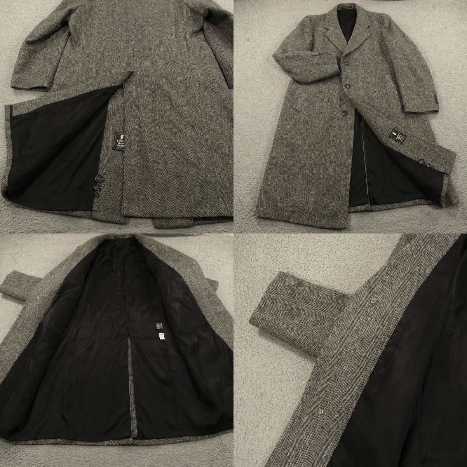 Vintage VINTAGE Tweed Coat Men 44R Herringbone Salt Pepper Wool Towne Car Driving Jacket Size US S / EU 44-46 / 1 - 8 Thumbnail