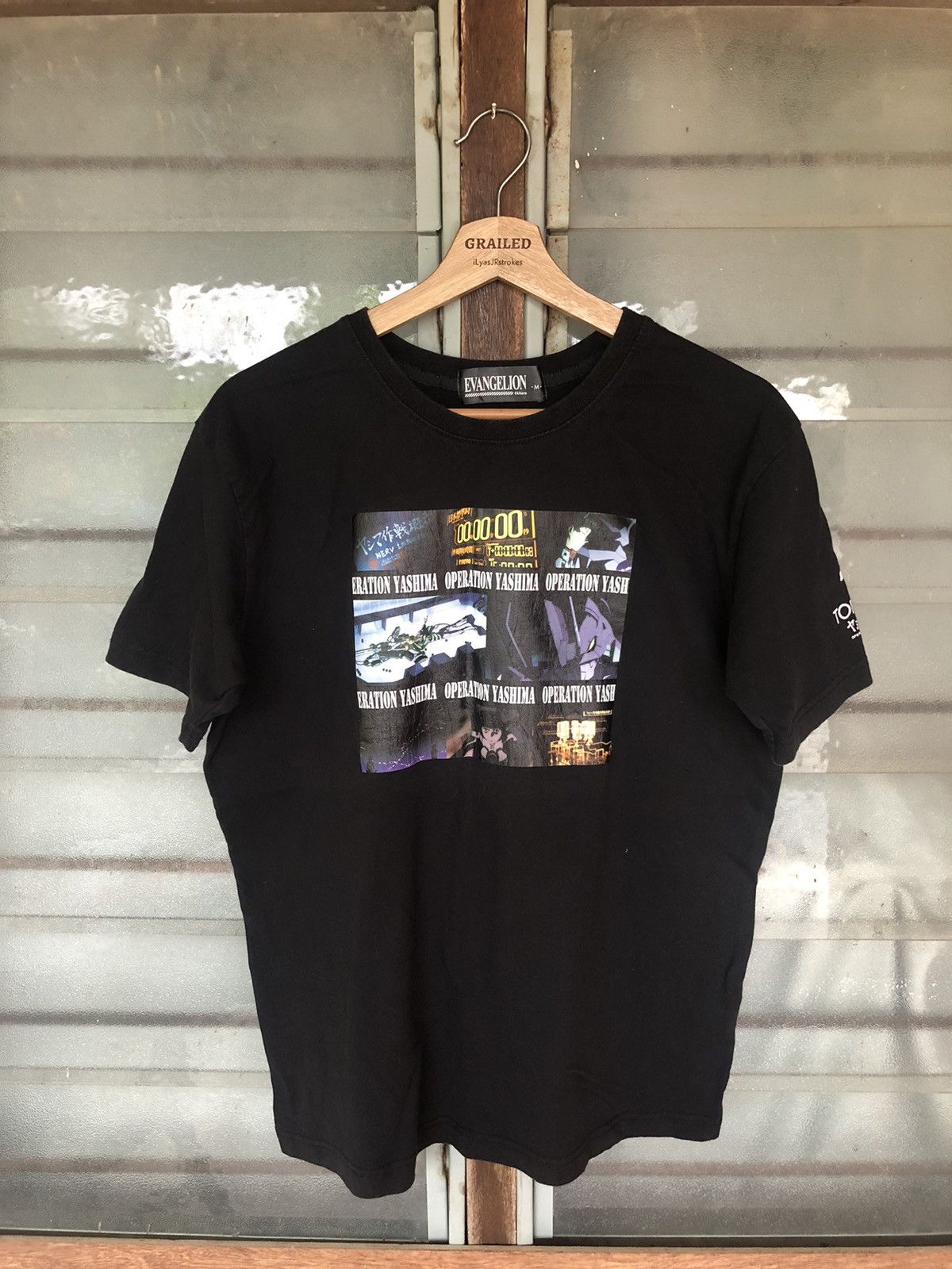 Anime Vintage Evangelion Anime Action Operation Yashima Tee Size US M / EU 48-50 / 2 - 2 Thumbnail
