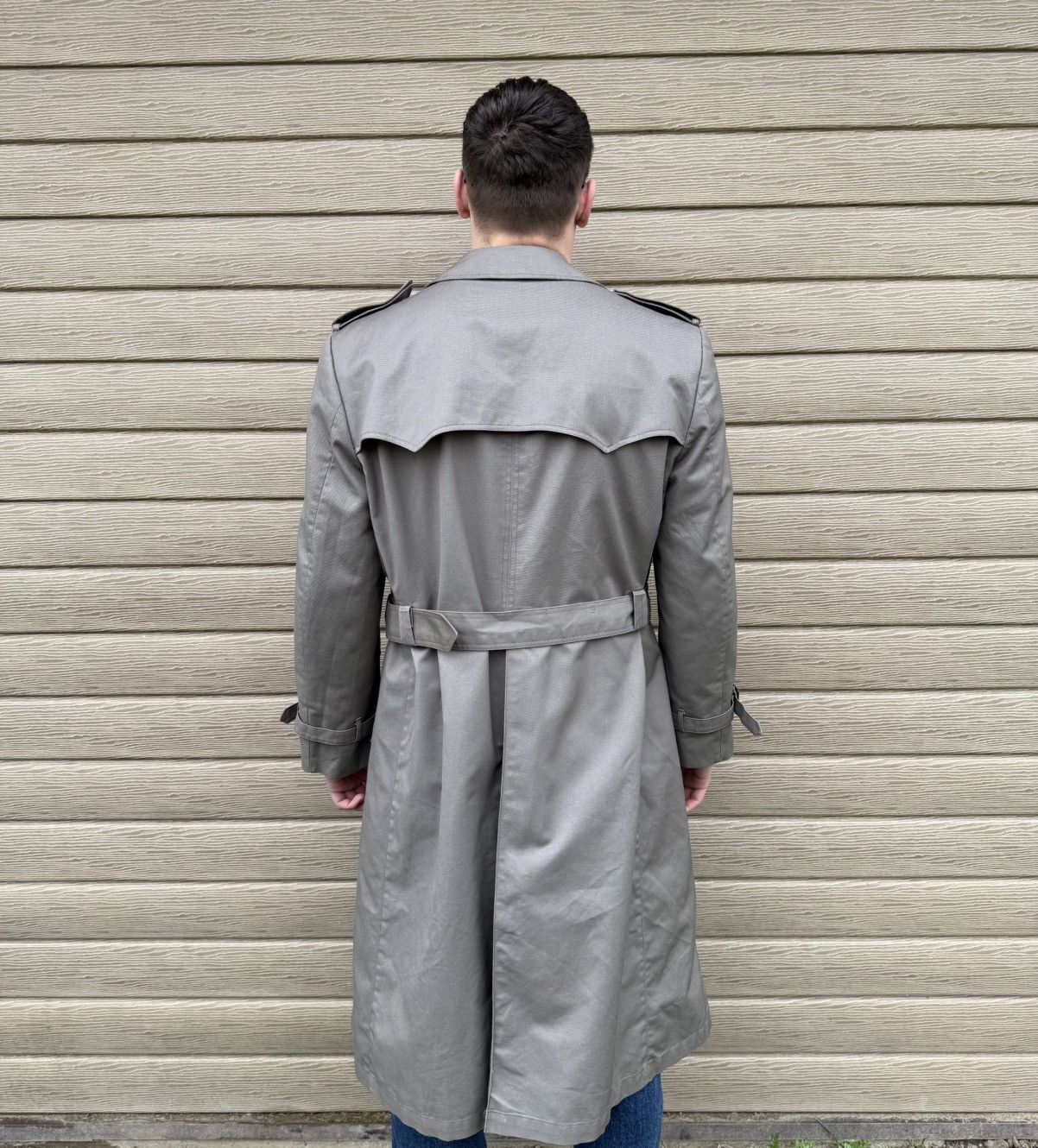 Christian Dior Monsieur Vintage Christian Dior Trench Coat Belted 44R Men Gray Taupe Size US L / EU 52-54 / 3 - 6 Thumbnail