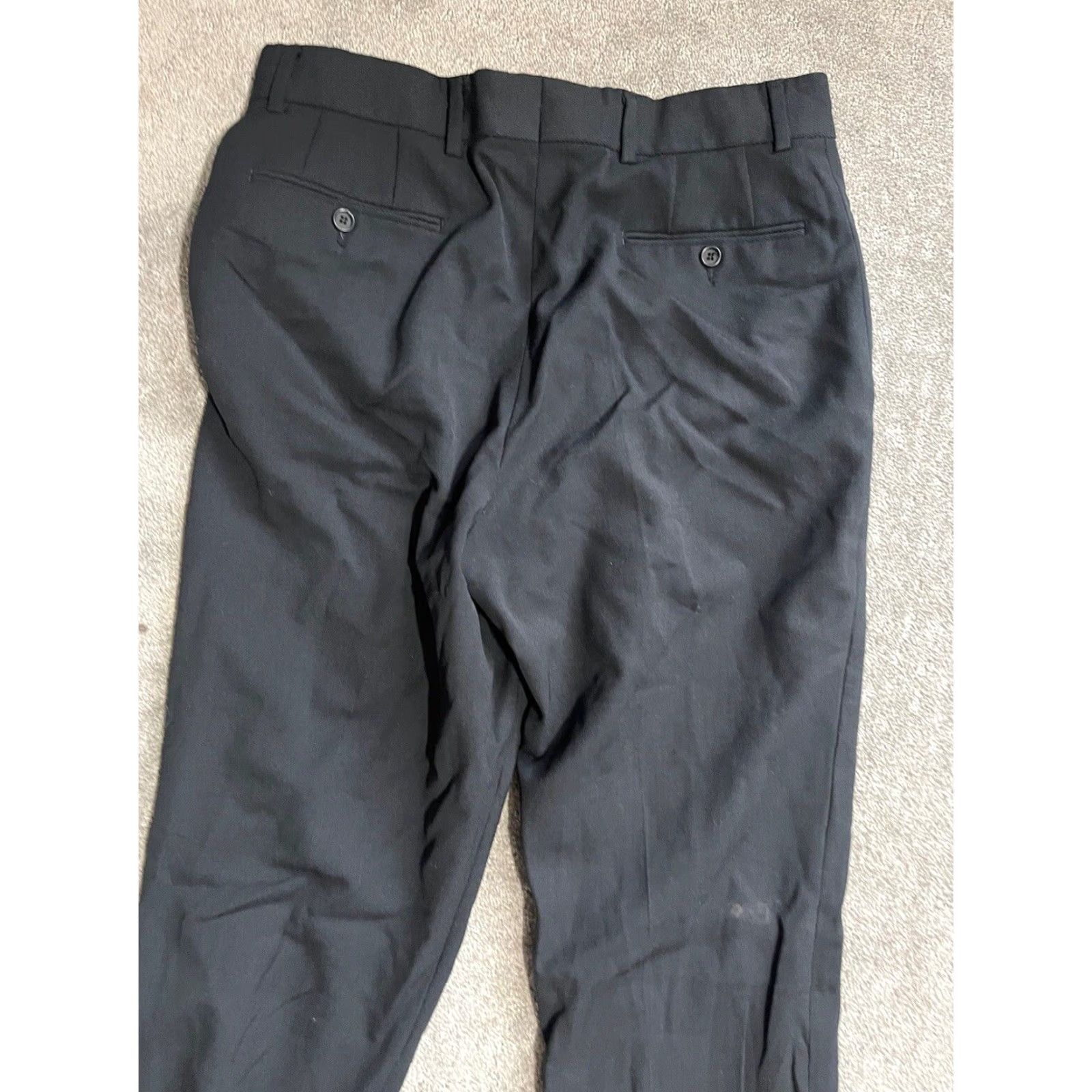 Vintage VINTAGE Ted Baker London Dress Pants Straight Front Wool Men 36x33 Black, Ted Baker London, Dress Pants, Regular, 36x33, Black, Mens Size US 36 / EU 52 - 4 Thumbnail
