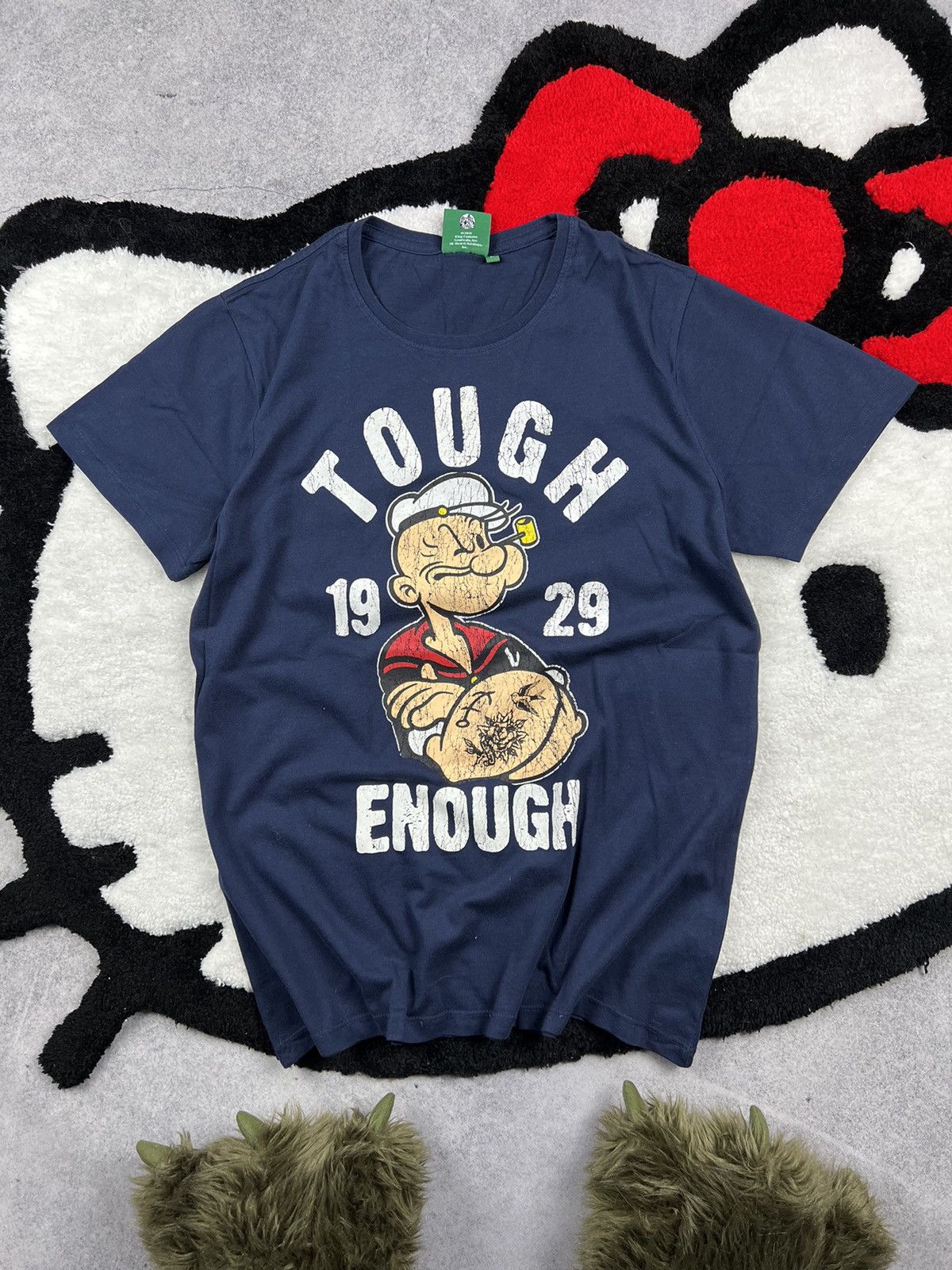 Band Tees Vintage Popeye USA Tough Enough Y2K Movie Tee Shirt Size US L / EU 52-54 / 3 - 1 Thumbnail