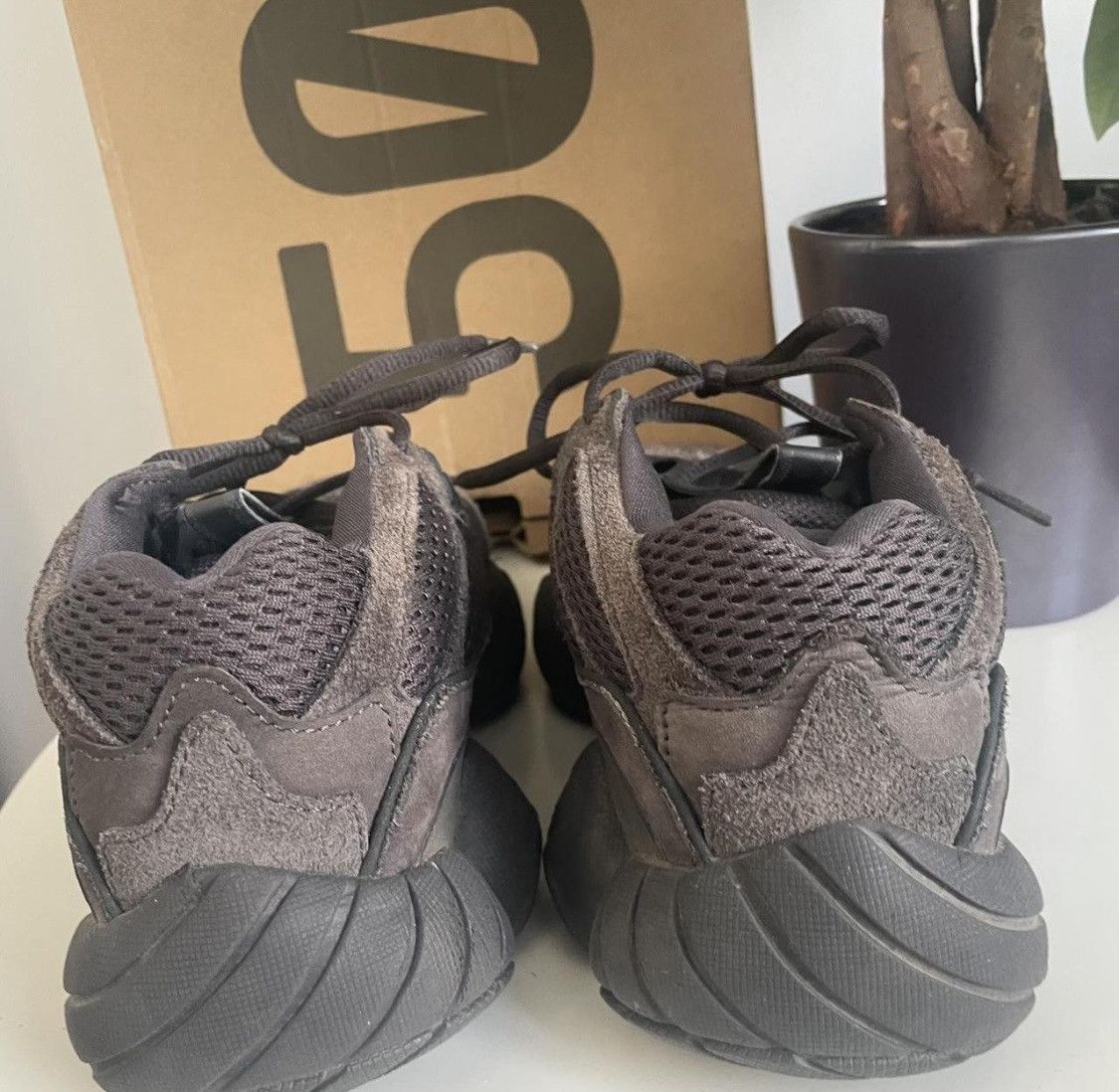 Adidas Men Size 7 F36640 Adidas Yeezy 500 Utility Black Shoes Size US 7 / EU 40 - 7 Thumbnail