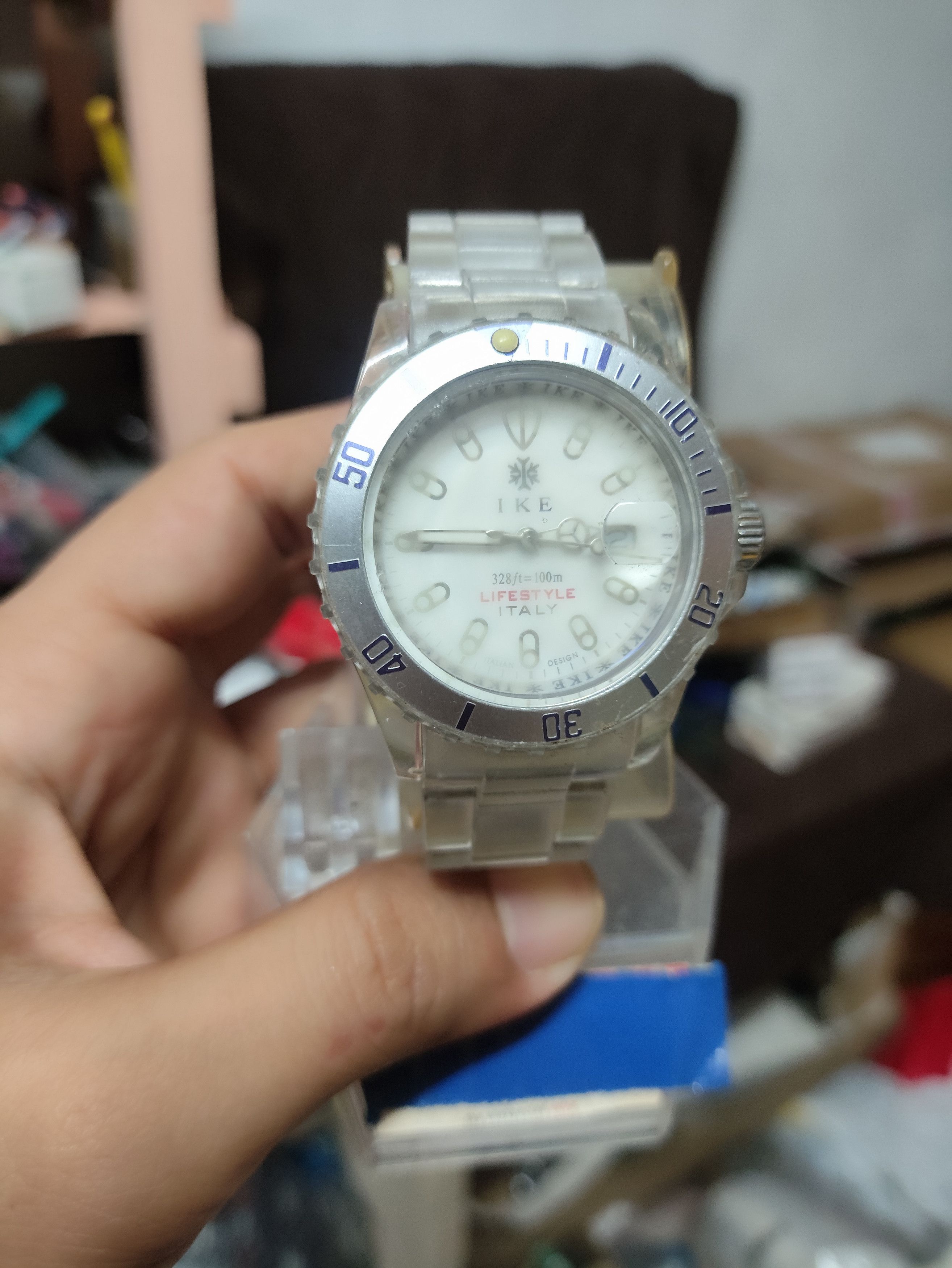 Japanese Brand × Vintage IKE ITALY LIFESTYLE WATCH. DESIGN RARE WITH CLEAR MATERIAL Size ONE SIZE - 13 Thumbnail