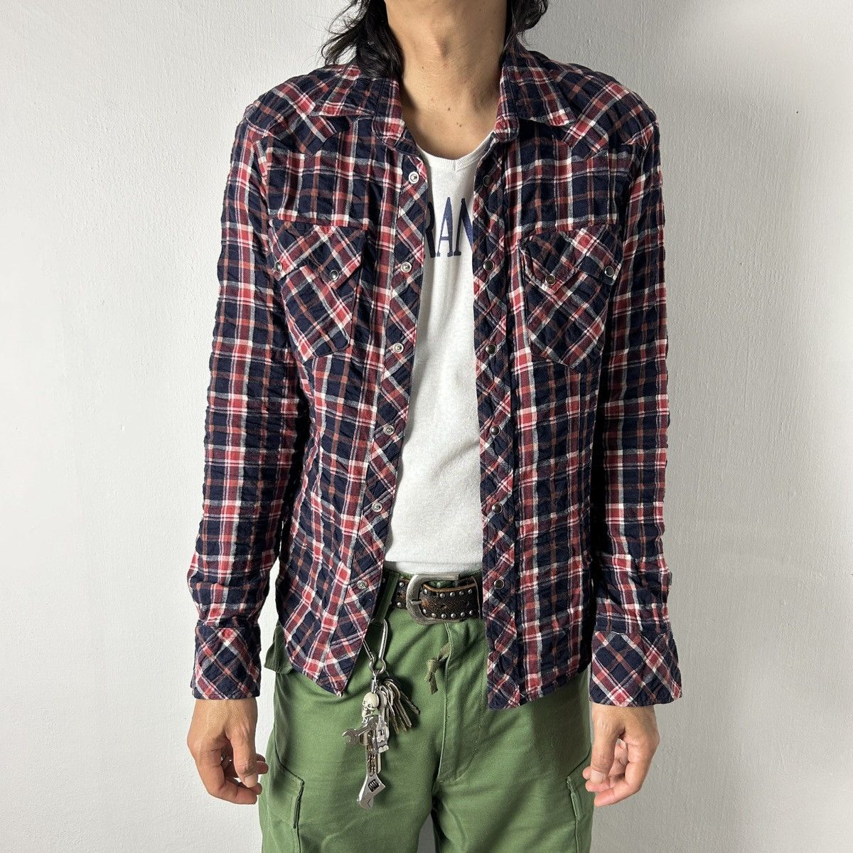 Hysteric Glamour × Japanese Brand × Vintage 291295=Homme Western Pearl Flannel Size US M / EU 48-50 / 2 - 5 Thumbnail