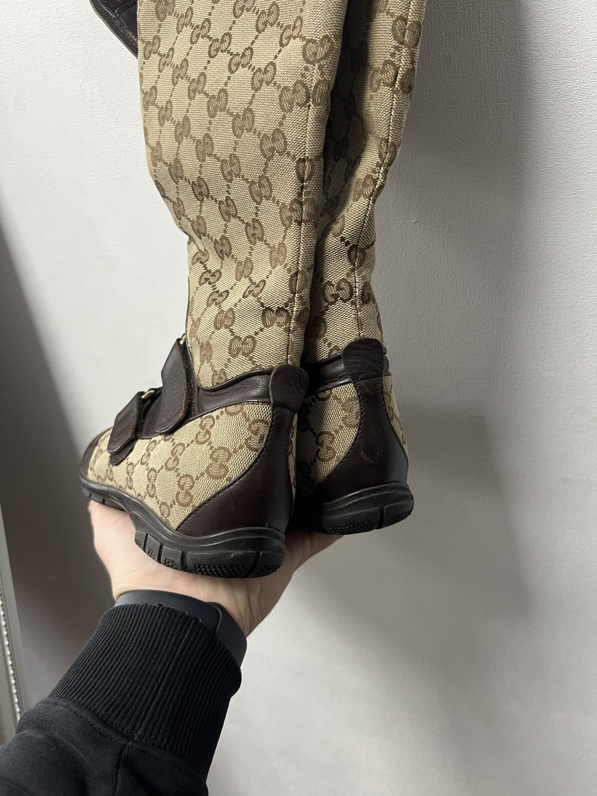 Gucci Vintage Boots Gucci Monogram Leather Luxury Size US 6.5 / IT 36.5 - 2 Thumbnail