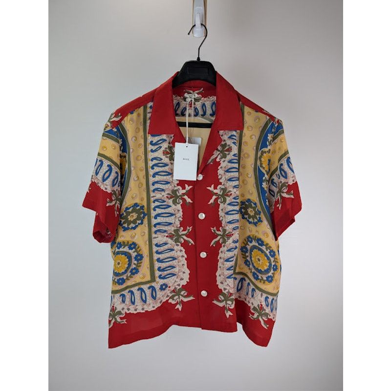 Bode o1rshd1 Bricolage Short Sleeve Shirt in Red Size US XXL / EU 58 / 5 - 8 Thumbnail