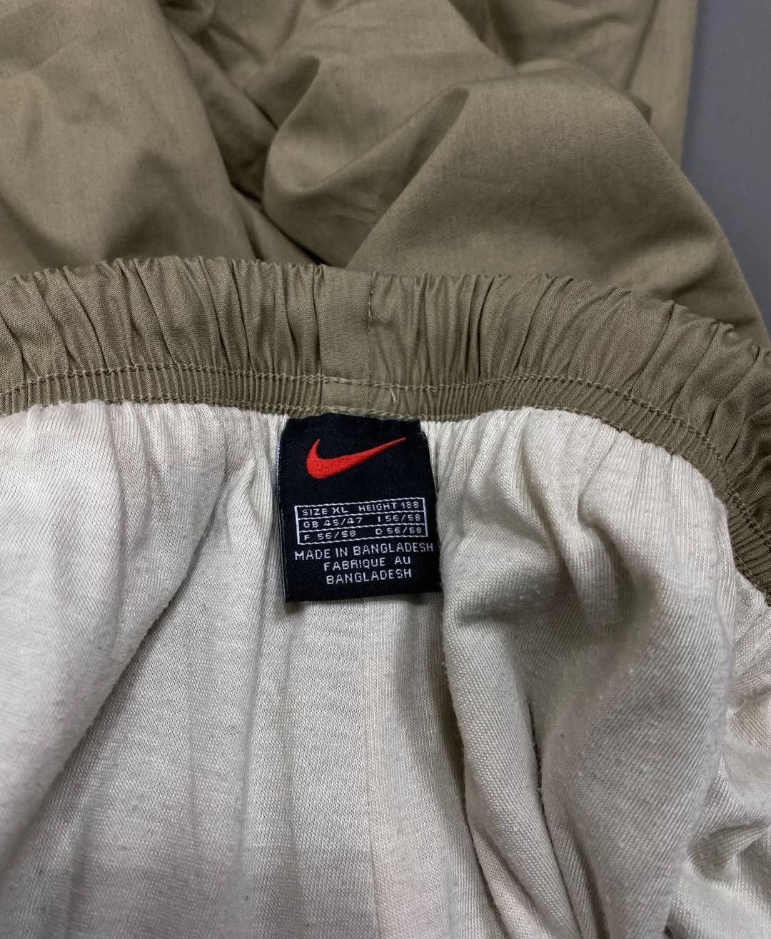 Nike Vintage Nike 90s Parachute Baggy Track Pants Khaki XL Size US 36 / EU 52 - 3 Thumbnail