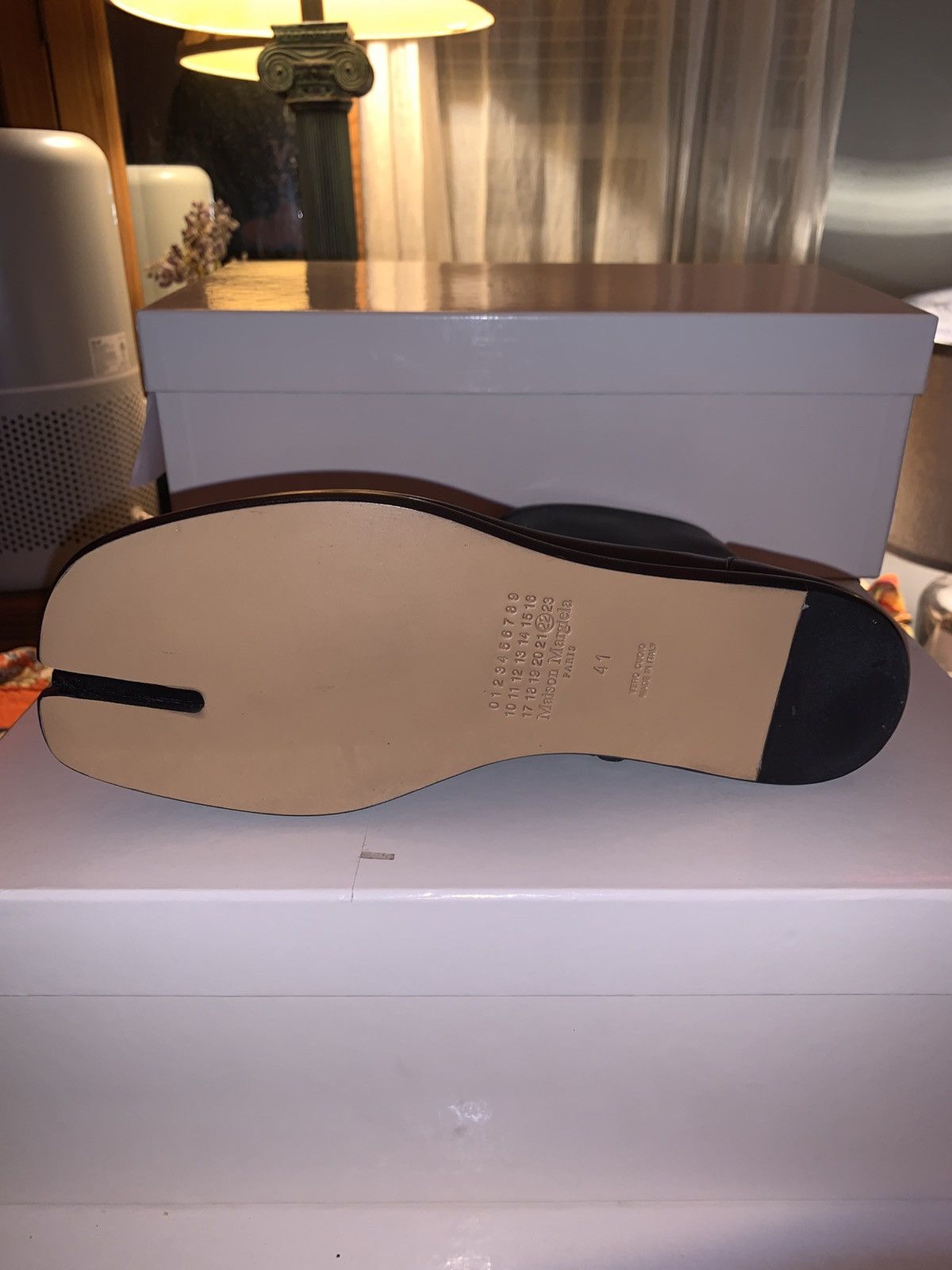 Maison Margiela Maison Margiela Black Leather Tabi Ankle Boots — Flat Sole Size US 8 / EU 41 - 8 Thumbnail