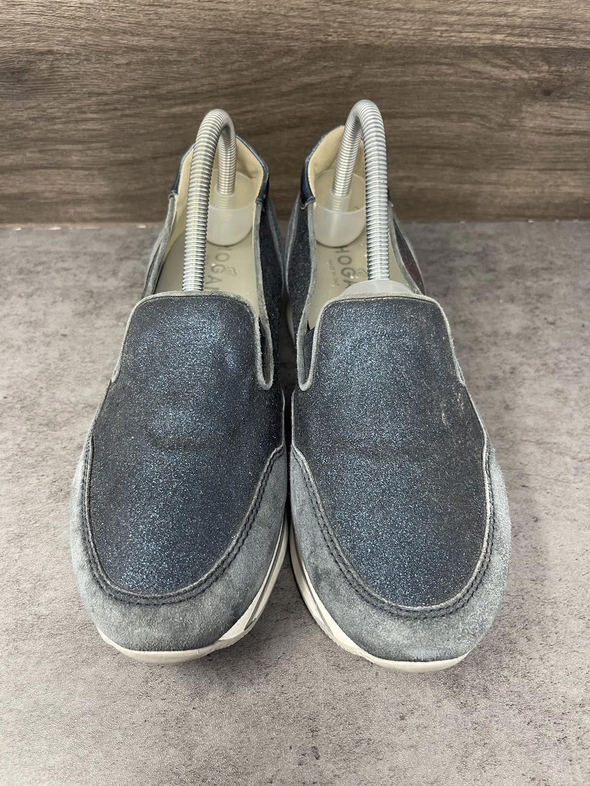 Hogan HOGAN Shoes Womens Size 8 (39) H222 Blue Glitter Size US 8 / IT 38 - 3 Thumbnail