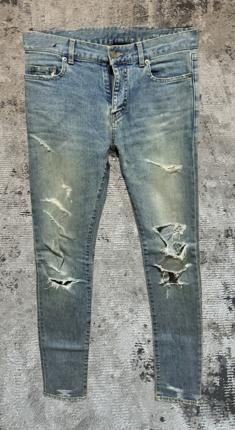 パンツ vintage crash denim louren Saint Laurent FW13 Big Crash Denim - Ākaibu Store
