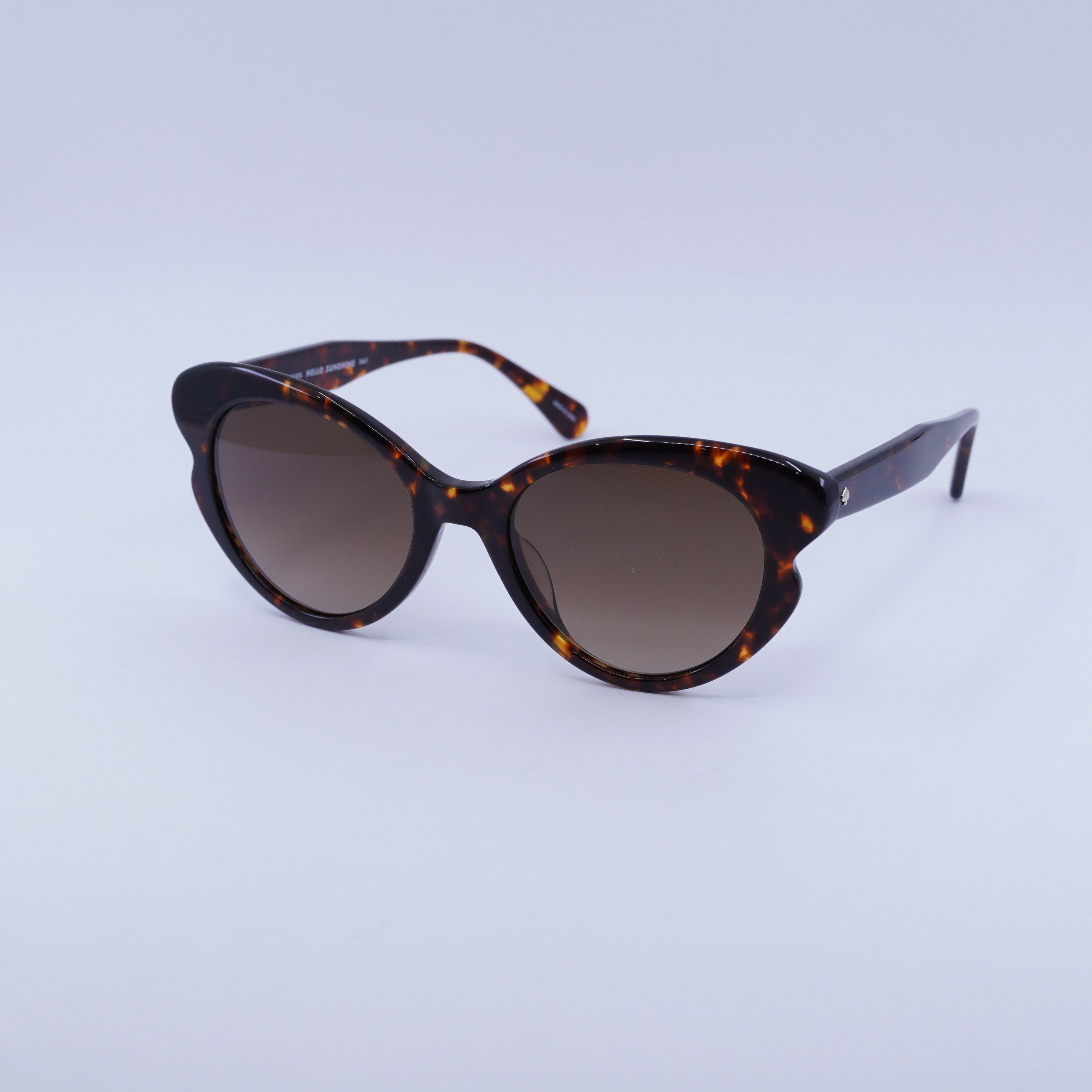 Kate Spade Kate Spade ELINA/G/S 0086 HA Sunglasses Havana Cat Eye Frame Size ONE SIZE - 8 Thumbnail
