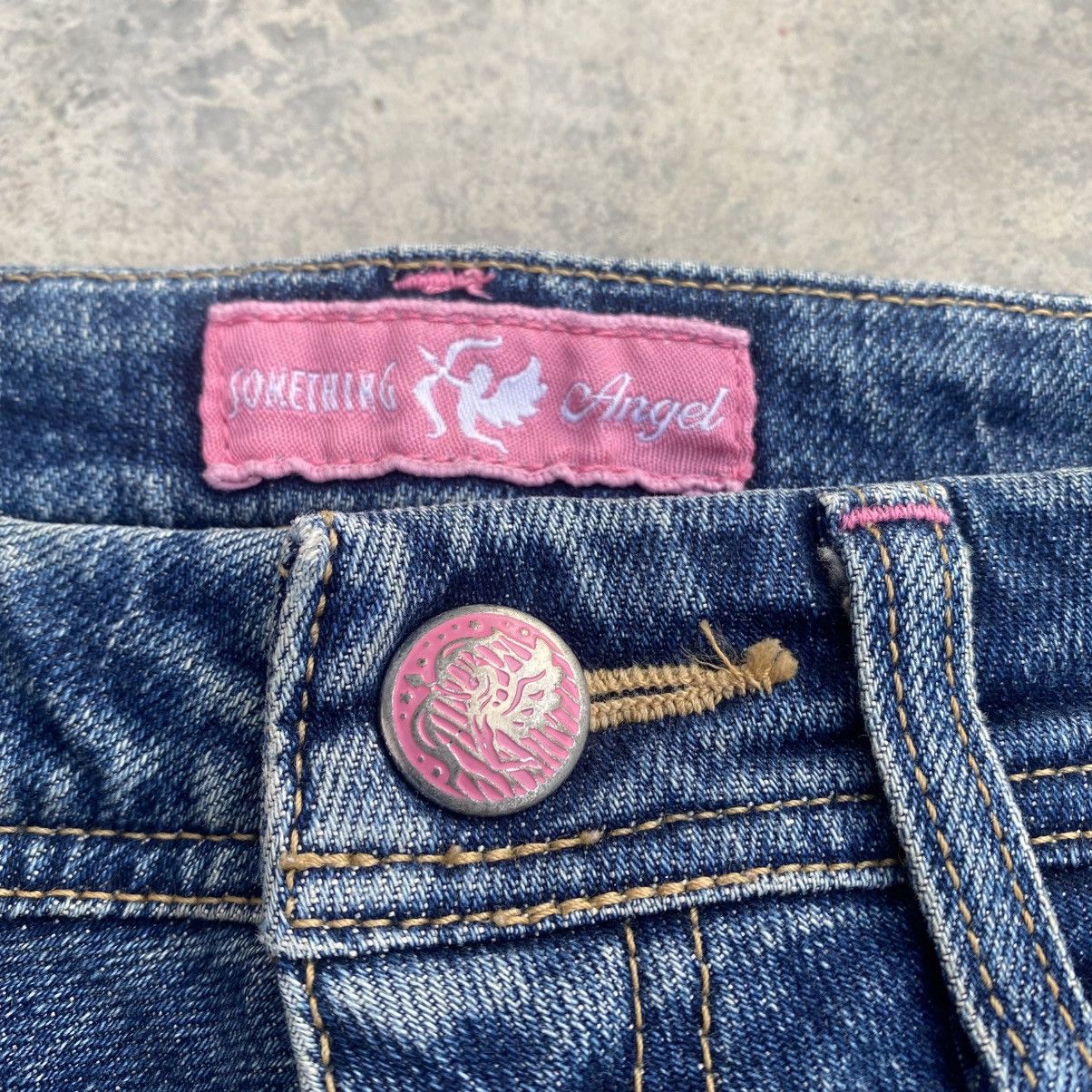 Edwin SOMETHING ANGEL Pink Splatter Stretchable Flared Jeans Size 24" / US 00 / IT 34 - 9 Thumbnail