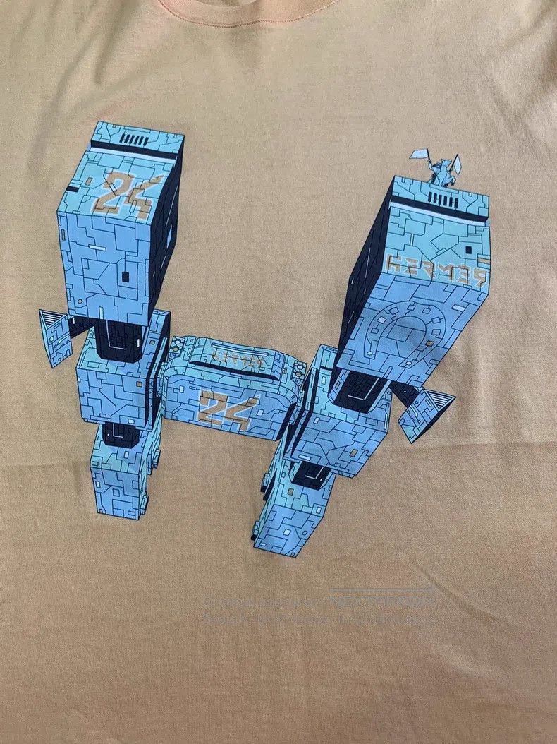 Hermes Hermes Robot print T-shirt Size US M / EU 48-50 / 2 - 2 Thumbnail