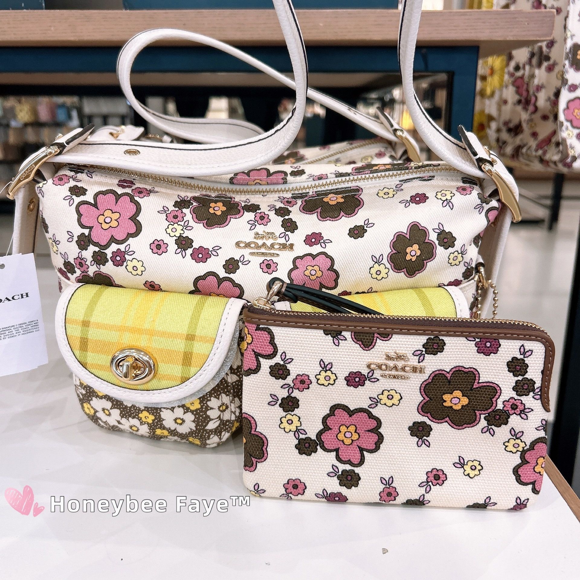 Coach Corner Zip Wristlet With Floral Print CEF85 Size ONE SIZE - 5 Thumbnail