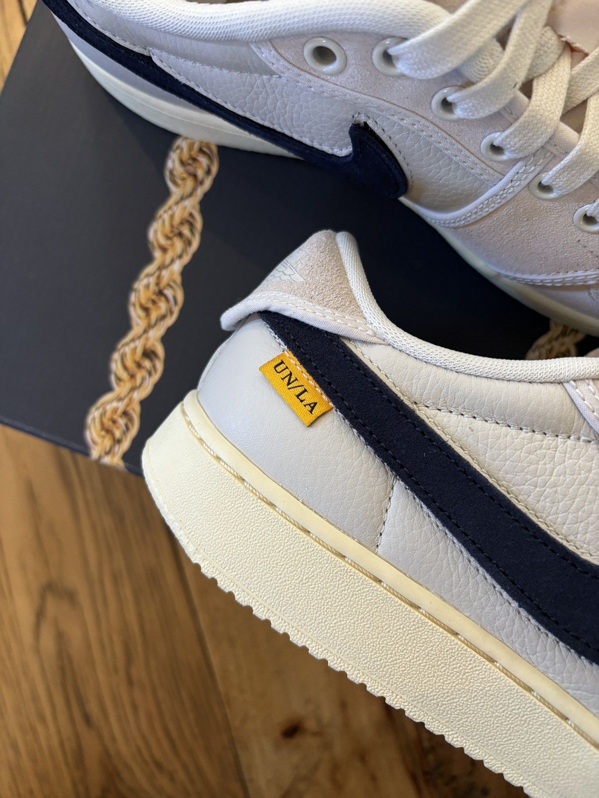 Jordan Brand × Nike × Union LA Jordan 1 Low AJKO SP Sail Leather Size US 9 / EU 42 - 7 Thumbnail
