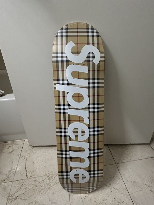 Supreme Supreme x Burberry Skateboard Skate Deck Beige 2022 | Grailed