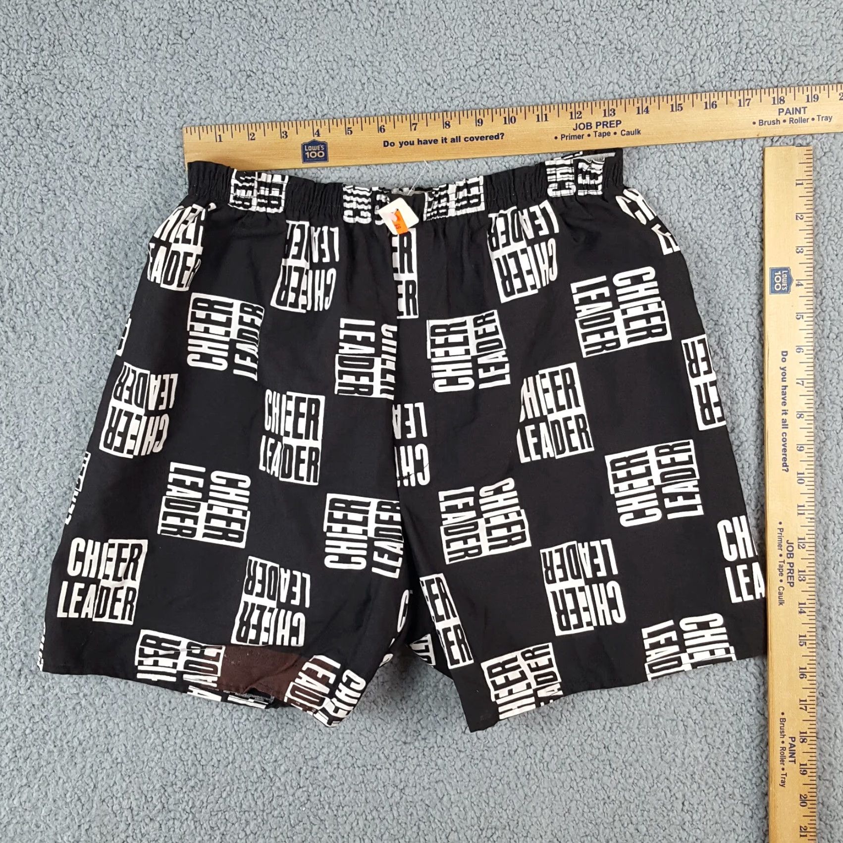 Salem Sportswear VINTAGE 90s Cheer Leader Black Checked Women's Medium Stretch Waist Athletic Gym Shorts Size 32" / US 10 / IT 46 - 7 Thumbnail