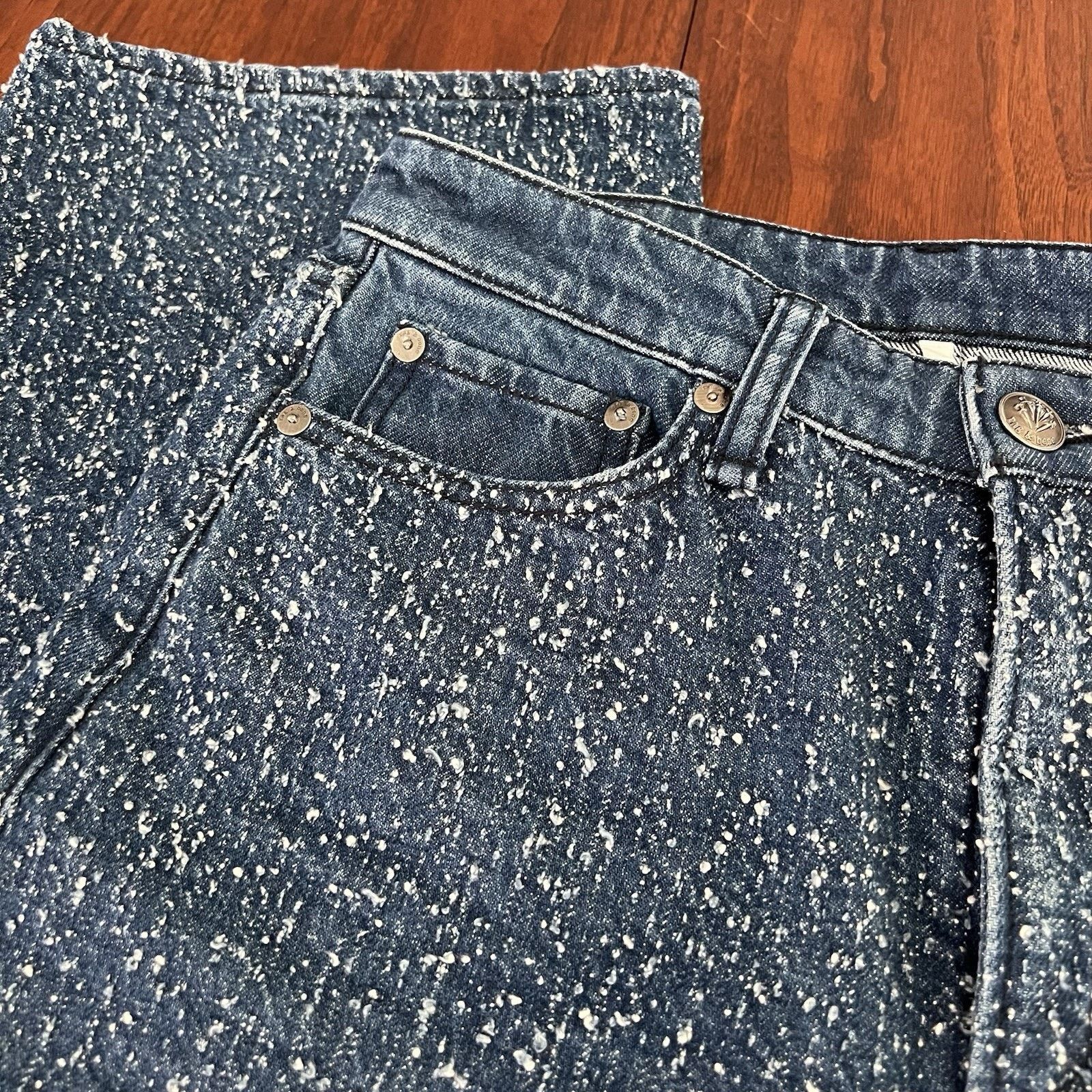 Rag & Bone rag and bone Jeans 25 Logan Mid-Rise Wide Leg Textured Size 25" / US 0 / IT 36 - 3 Thumbnail