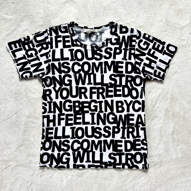 Other Comme Des Garcons Black and white monogrammed T-shirt Size M / US 6-8 / IT 42-44 - 1 Thumbnail