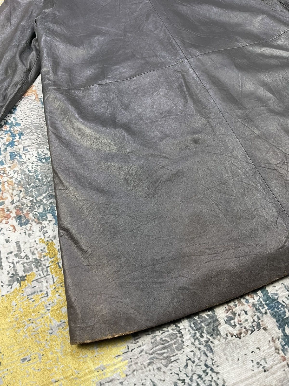 Tete Homme Vtg Katoh Kazutaka Distressed Leather Coats Size M / US 6-8 / IT 42-44 - 17 Thumbnail