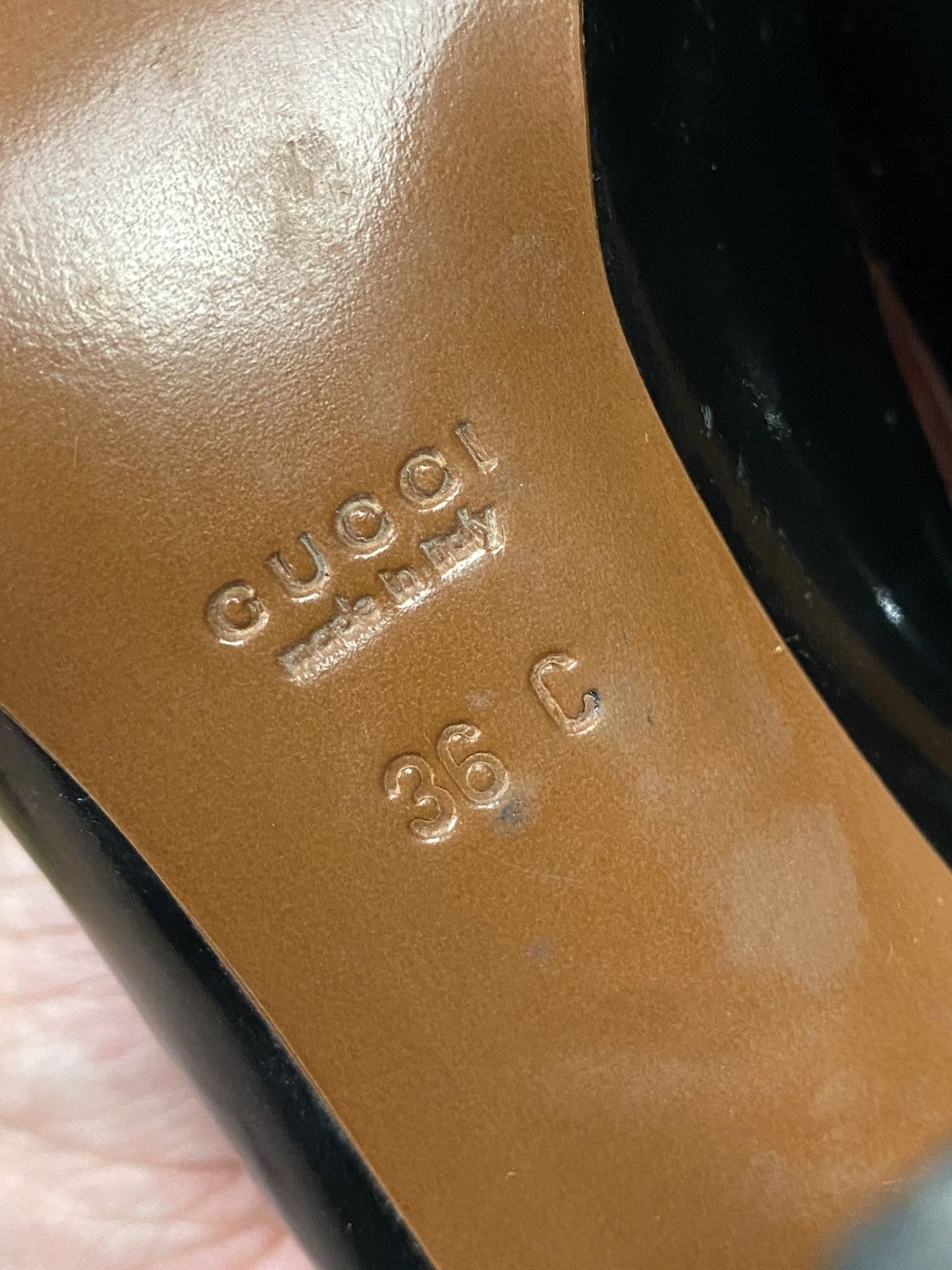 Gucci × Vintage Gucci Black Brogue Patent Leather Fringe Detail Loafer Pumps Size US 6 / IT 36 - 7 Thumbnail