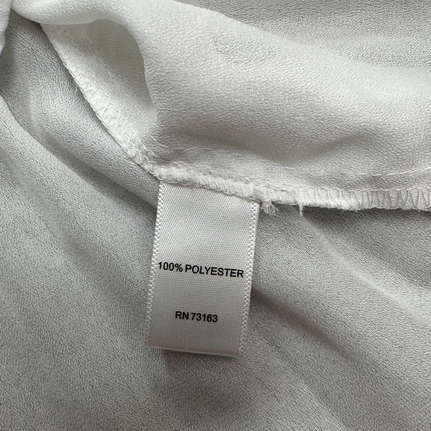 Vintage Spense White A-Line Dress Womens M Knee Length Tulip Sleeve Pleated (Lightweight) Polyester Solid Short Sleeve Size 32" / US 10 / IT 46 - 7 Thumbnail