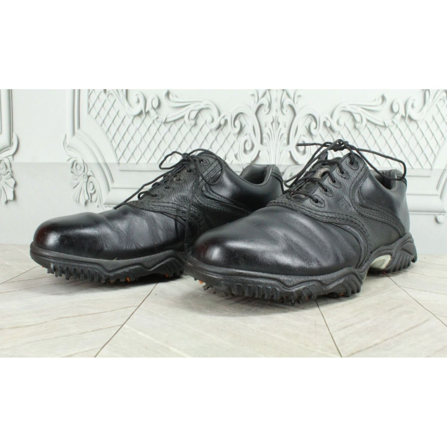 Footjoy × Leather Footjoy Mens Leather Spikes 54094 Lace Up Golf Cleats Size US 9 / EU 42 - 3 Thumbnail