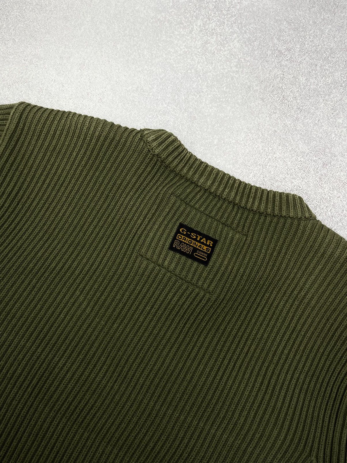 G-Star Vintage G Star Raw New Major Knit Sweater Khaki Military Size US M / EU 48-50 / 2 - 9 Thumbnail