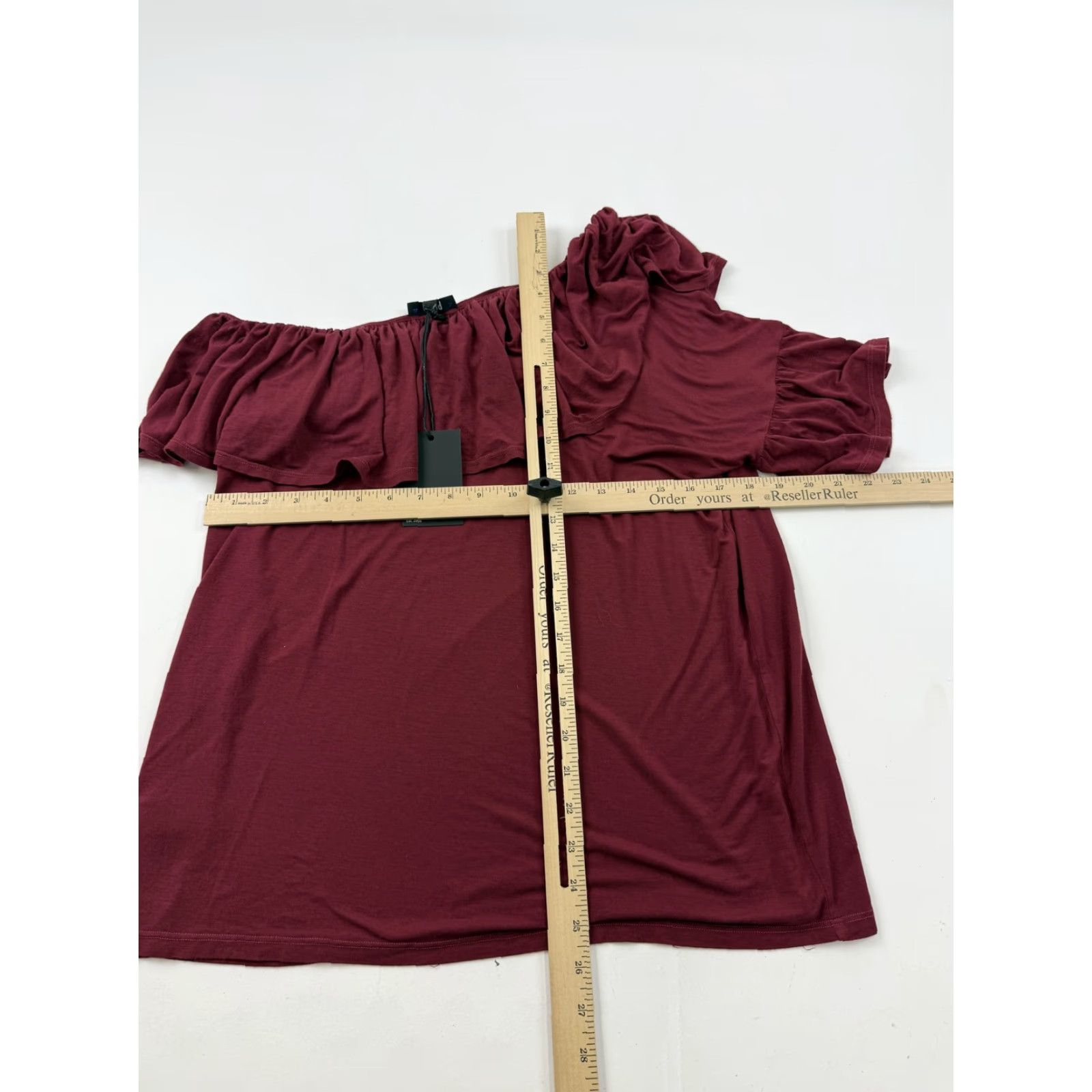 Paige PAIGE Blouse Womens L Red One Shoulder Ruffle Jersey Knit Pax Top Casual Size L / US 10 / IT 46 - 6 Thumbnail