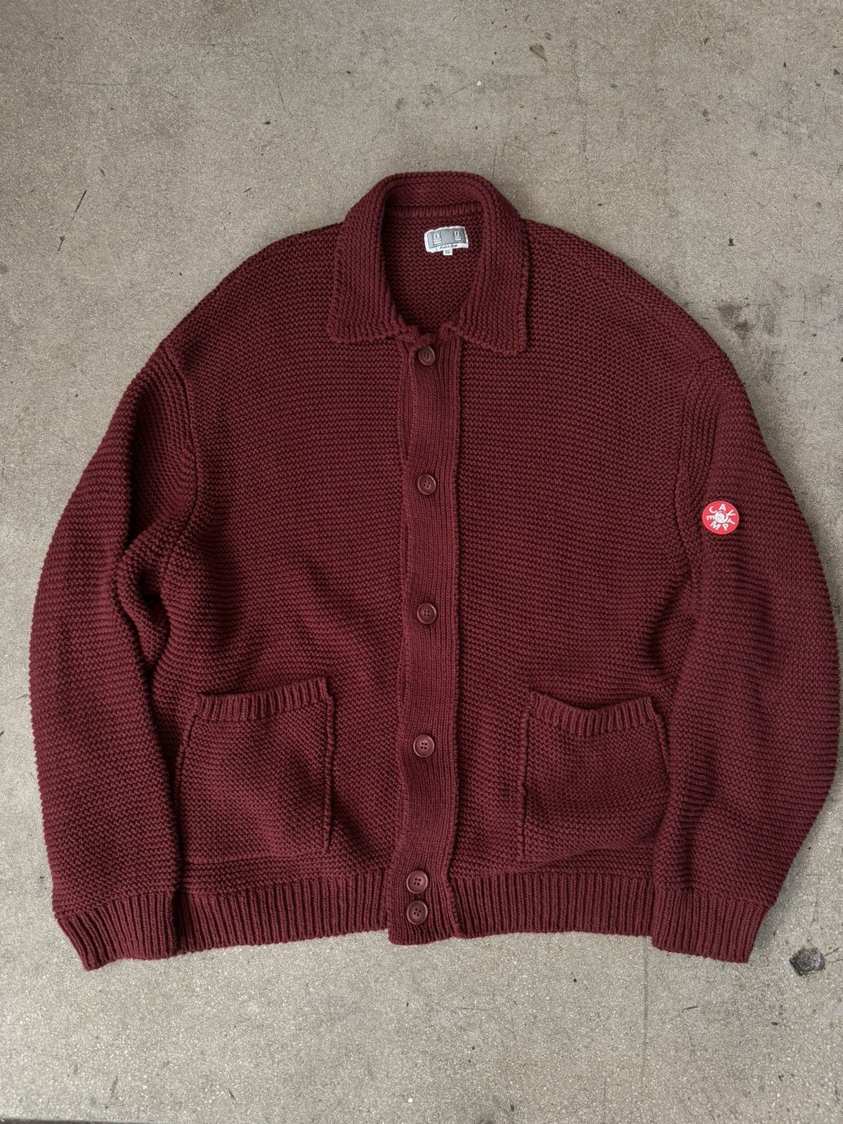Cav Empt Cav Empt Collared Heavy Mesh Knit Cardigan | Grailed