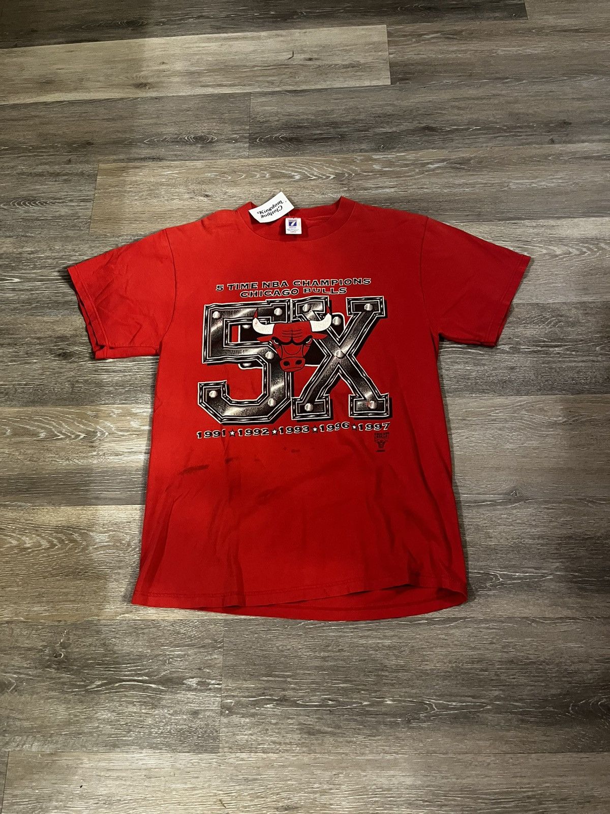 NBA 1997 Chicago Bulls 5X Champs T-Shirt Size US L / EU 52-54 / 3 - 1 Thumbnail