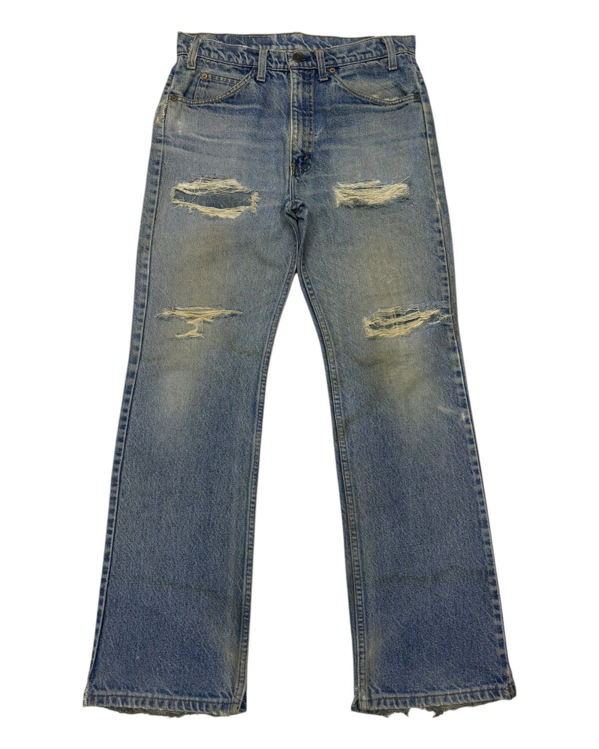 RARE VTG 70’s LEVIS ORANGE TAB DENIM LEVIS 517 FLARE BOOTCUT