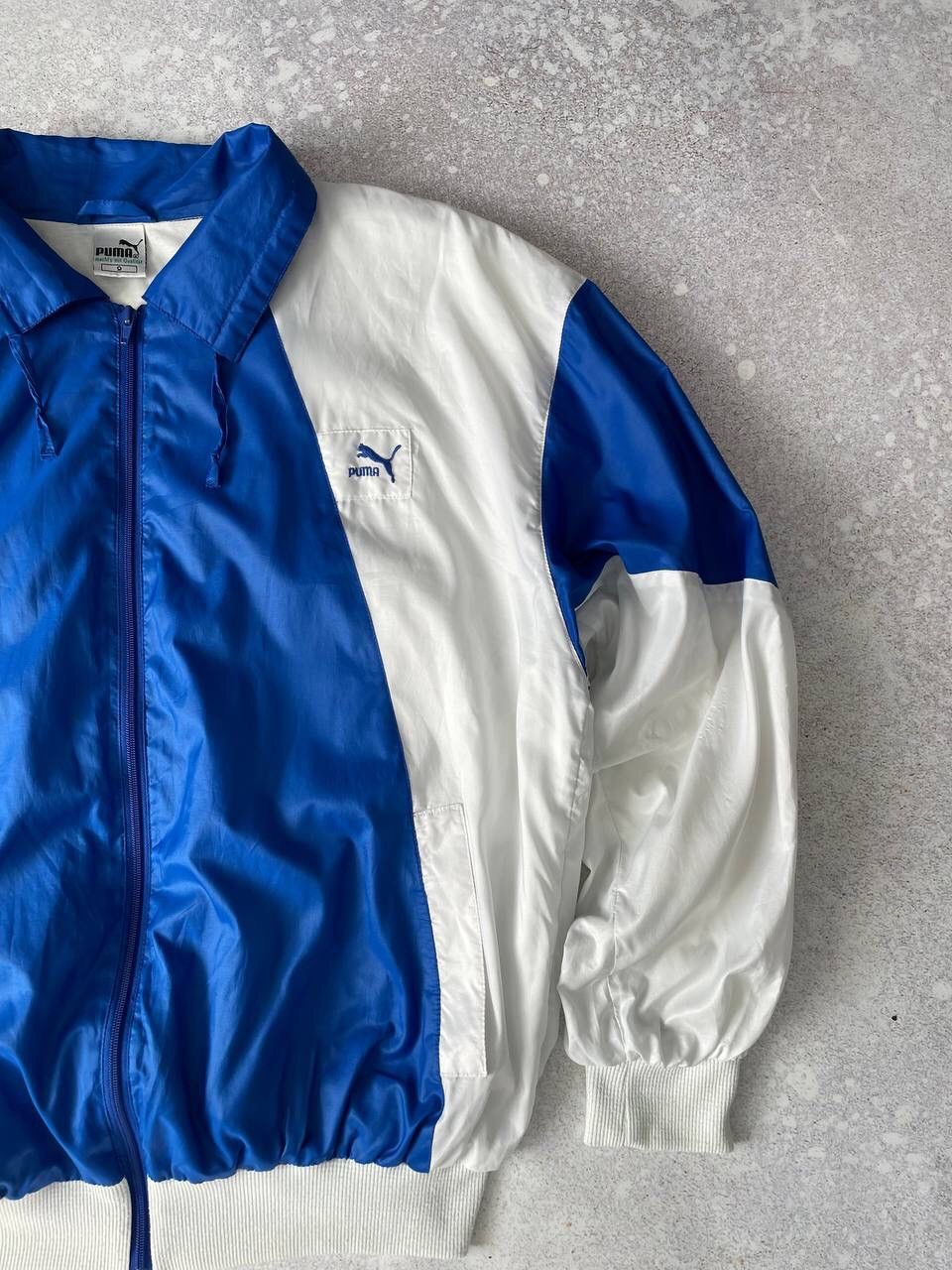 Puma × Vintage Vintage 80-90s Puma Zip Up Retro Track Nylon Jacket Y2K Rare Size US L / EU 52-54 / 3 - 2 Thumbnail
