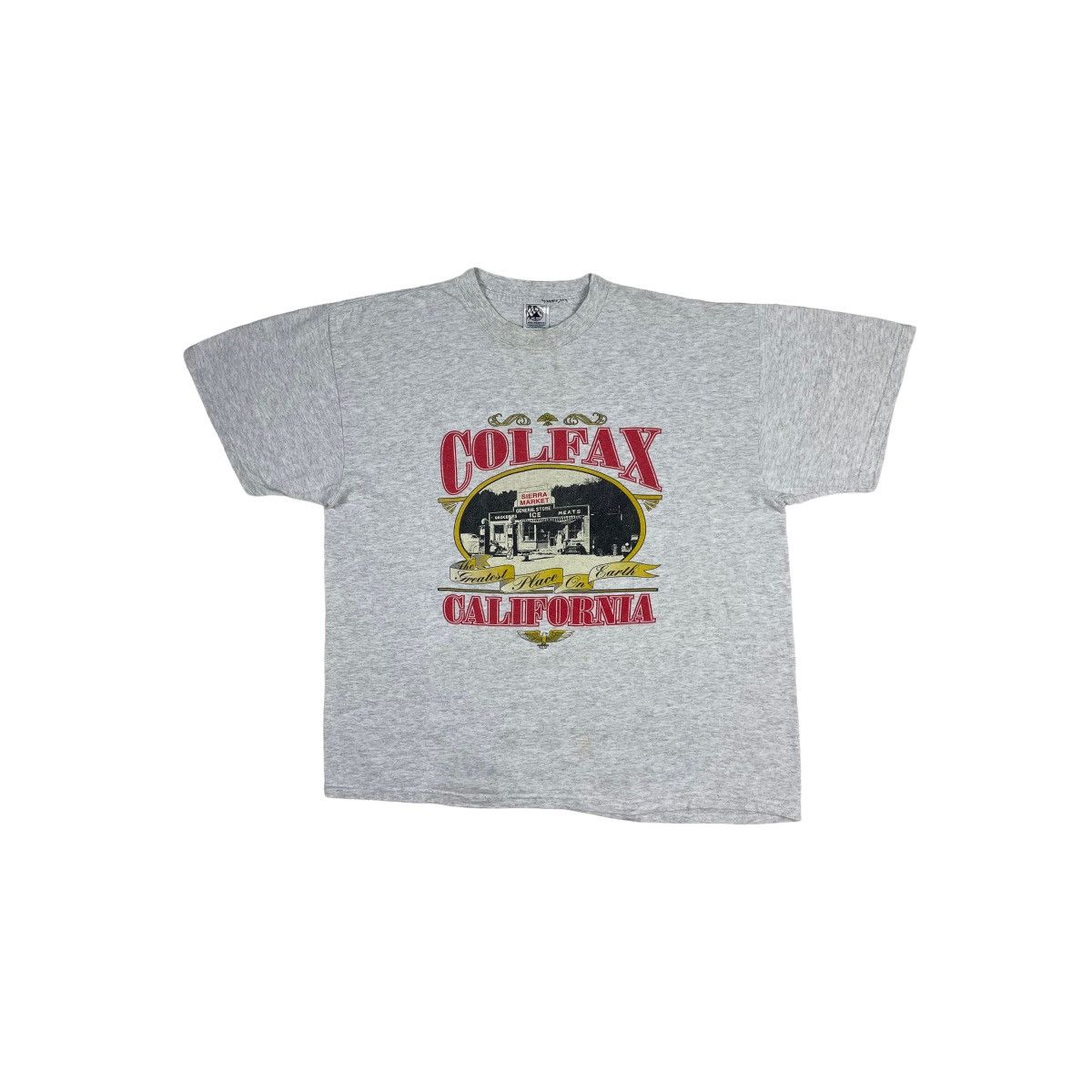 image of California Arts x Sierra Designs Vintage Colfax California Sierra Market Tee in Grey (Size XL)