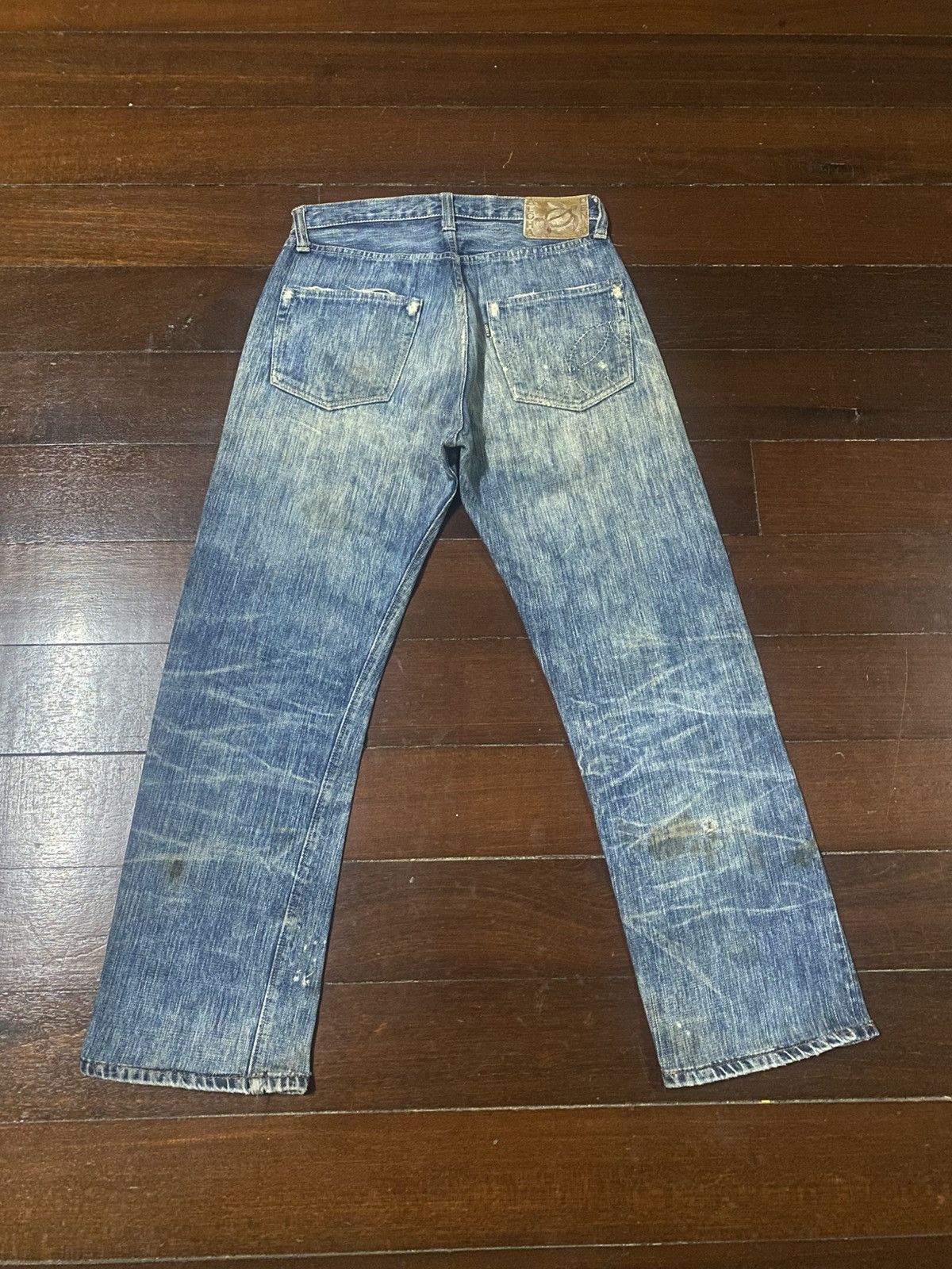 Sugar Cane Rare Sugar Cane Aloha distressed rework Selvedge Denim Size US 31 - 13 Thumbnail