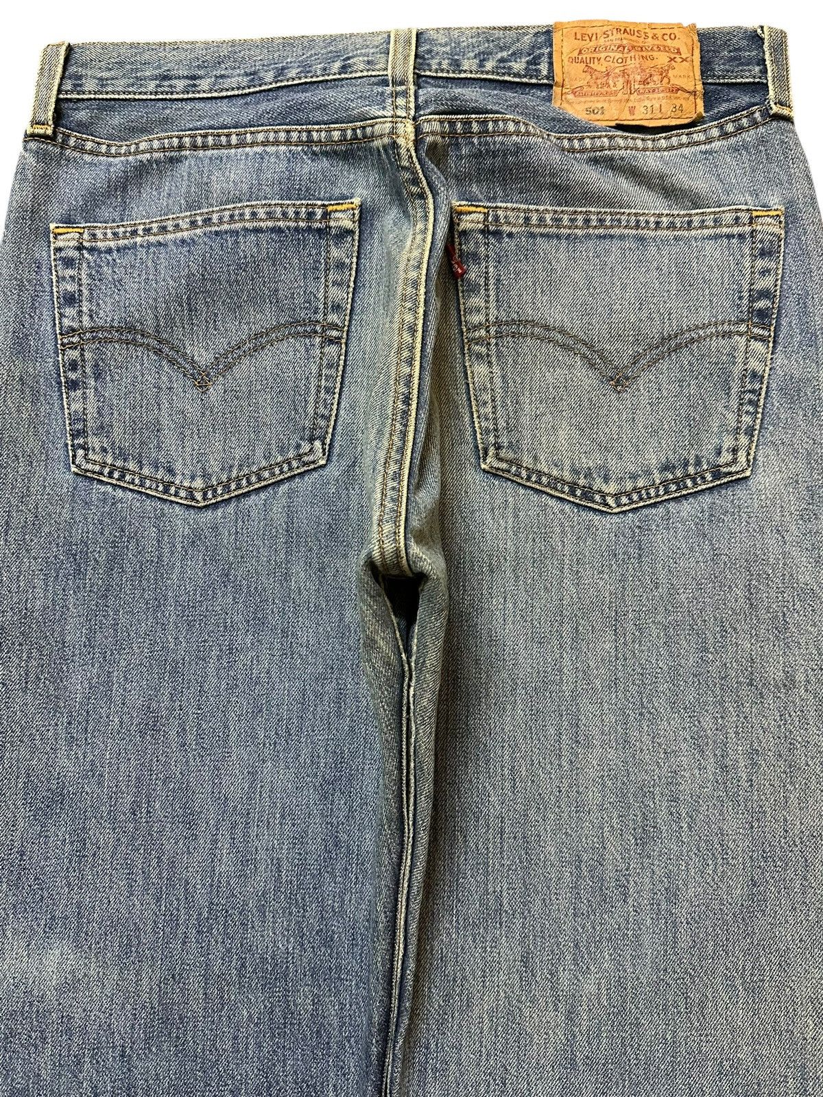 Levi's Vintage 90s Levis 501 Blue Faded Wash Distress Style Jeans Size US 31 - 5 Thumbnail