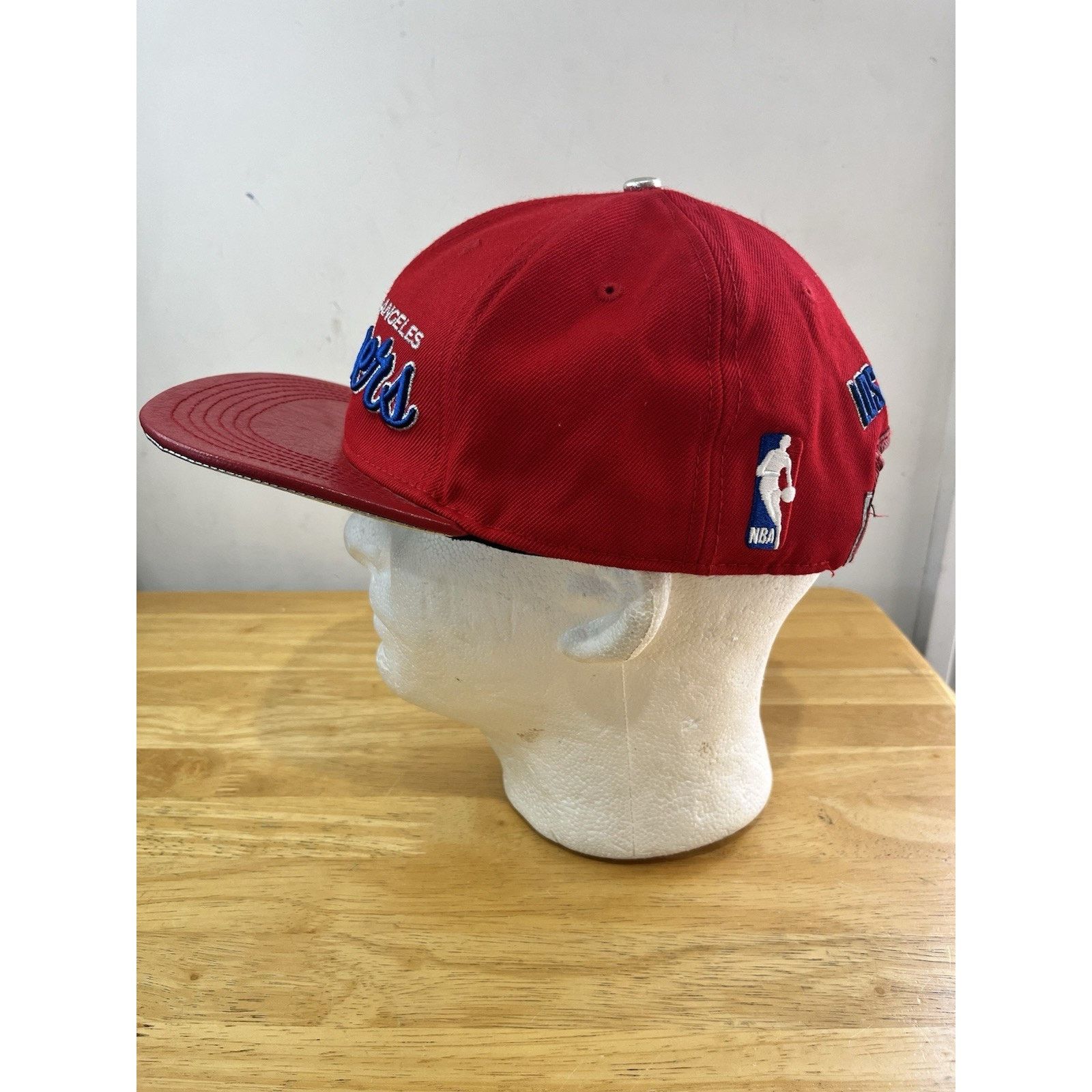 Pro Standard LA Clippers Red Hat Leather Bill NBA Pro Standard Leather Size ONE SIZE - 2 Thumbnail