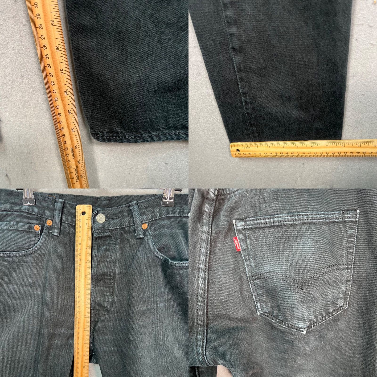 Levi's Levis 501 Mens Jeans 32x32 Original Fit Black Cotton Denim Levi's 501 Series Straight 5-Pocket Button Closure Vintage: No Mens Size US 32 / EU 48 - 8 Thumbnail