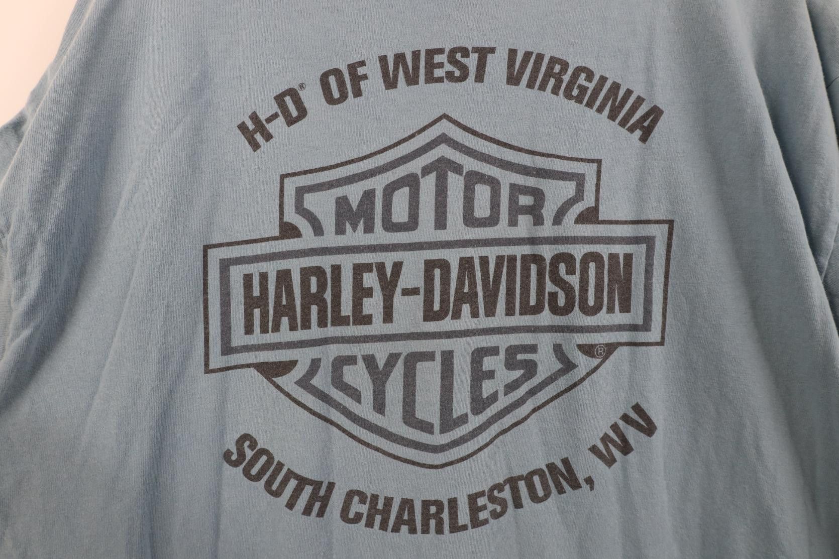 Harley Davidson Vintage Y2K Harley Davidson Eagle Engine Gear T-Shirt Blue Size US L / EU 52-54 / 3 - 14 Thumbnail