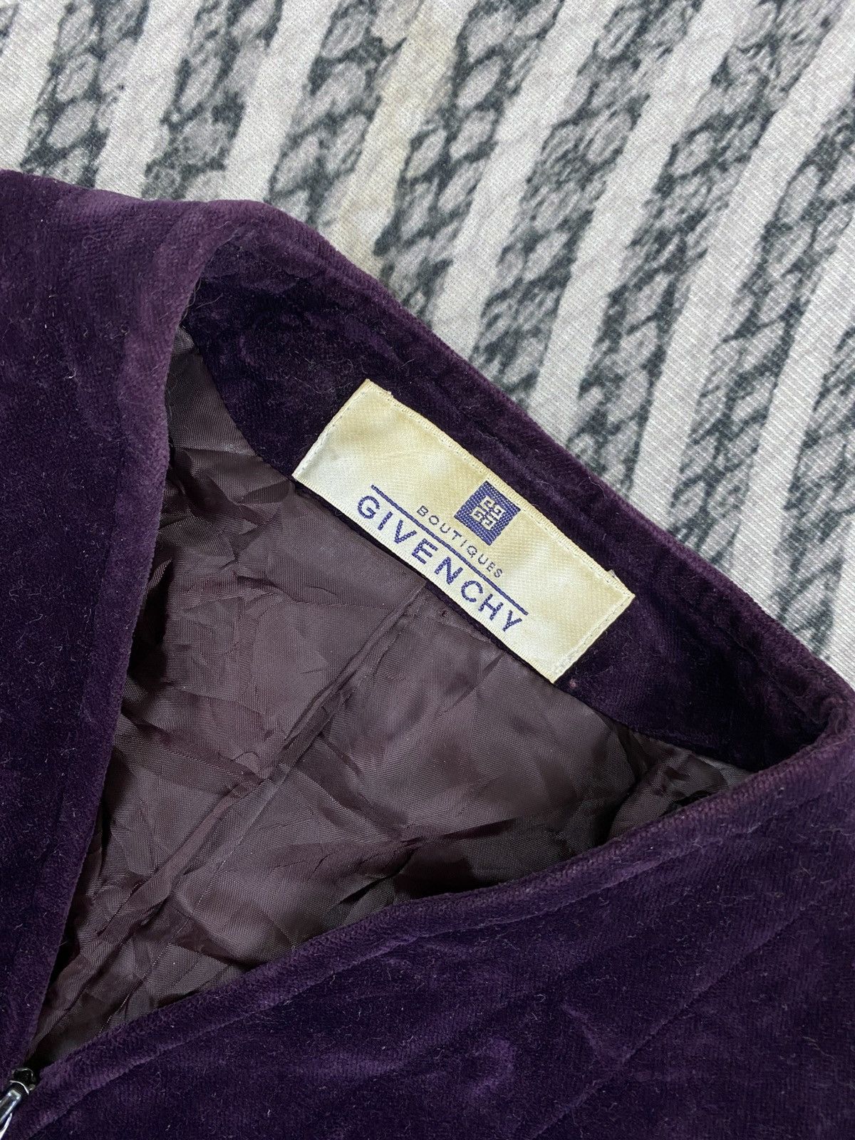 Givenchy Vintage Givenchy Boutiques Collection Velvet Zipper Jacket Size M / US 6-8 / IT 42-44 - 8 Thumbnail