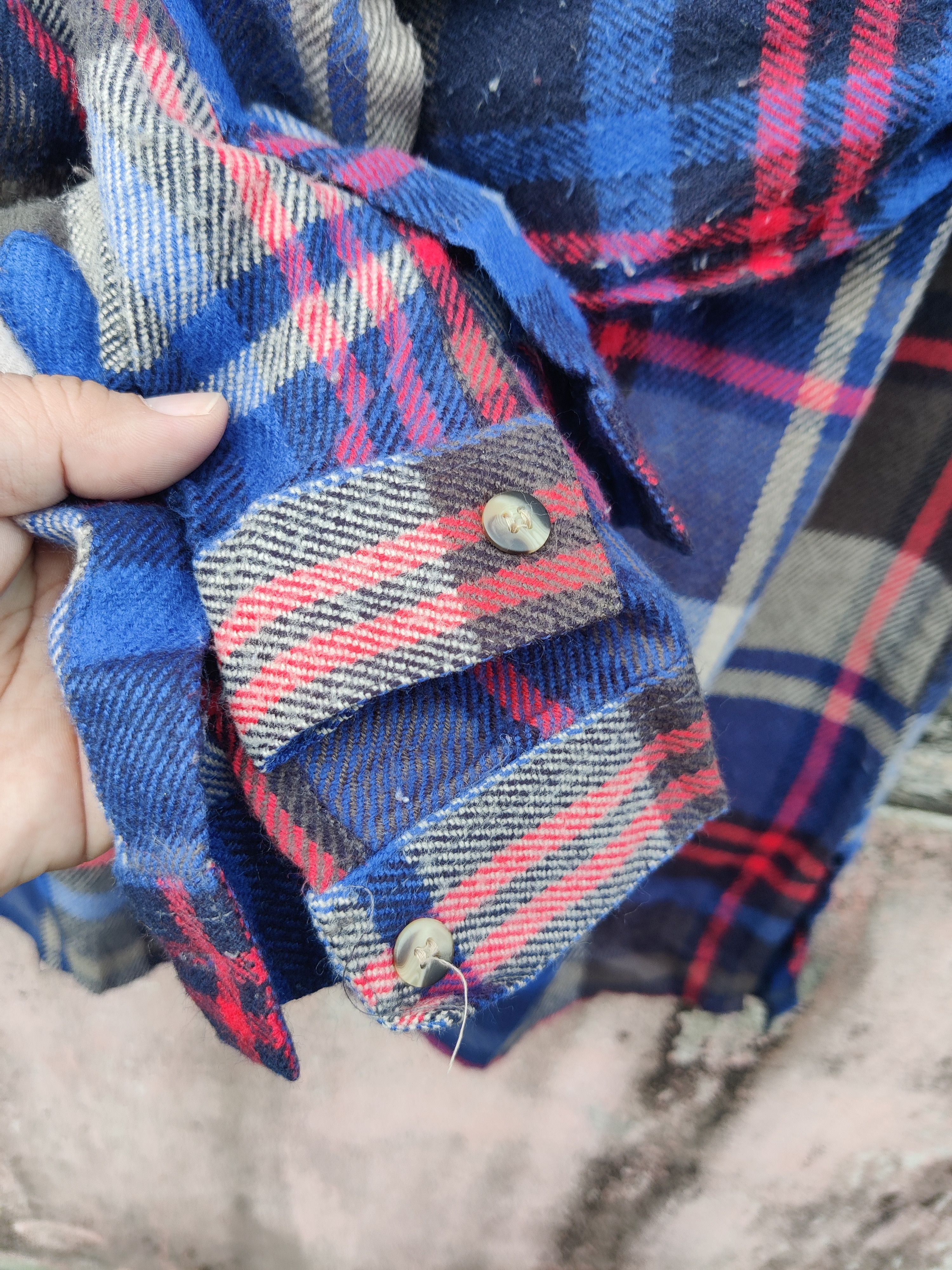Vintage Vintage Lafon 27 Double Pocket Checkers Flannel Shirt Size US M / EU 48-50 / 2 - 8 Thumbnail