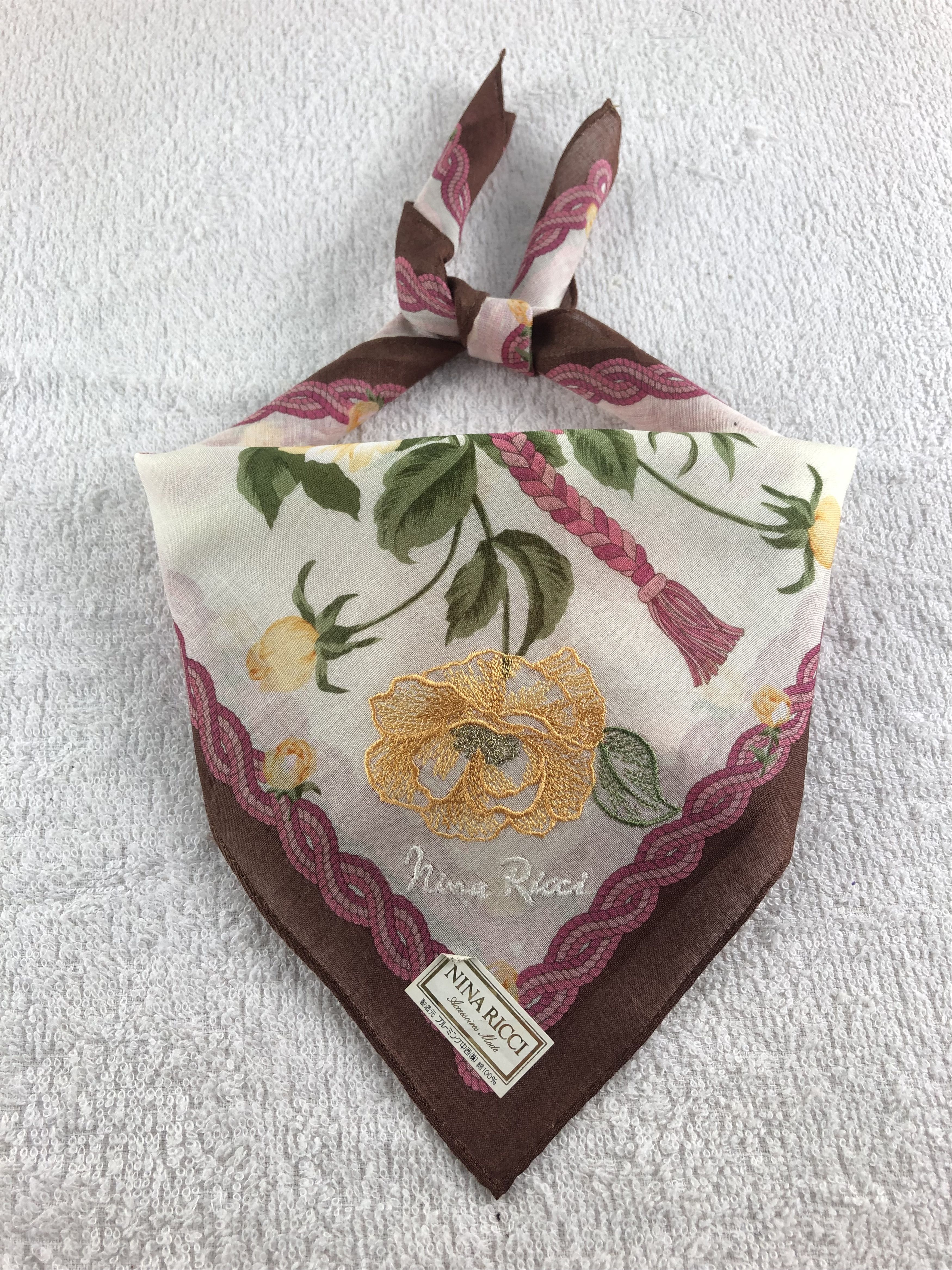 Nina Ricci Nina Ricci Handkerchief / Bandana / Neckerchief C185 Size ONE SIZE - 1 Thumbnail
