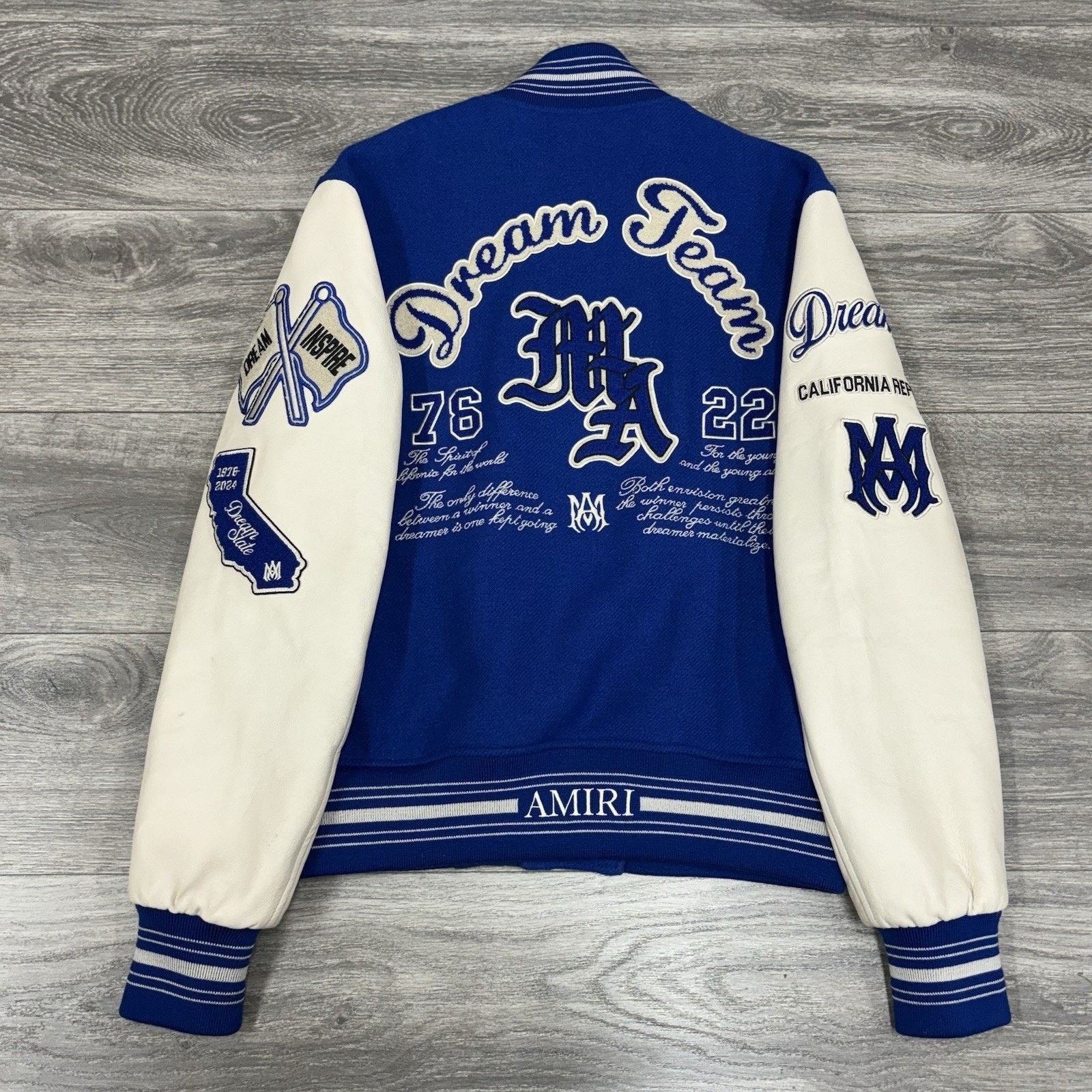 Amiri Amiri Dream Team Varsity Jacket ' Blue ' | WORN 3x Size US L / EU 52-54 / 3 - 9 Thumbnail