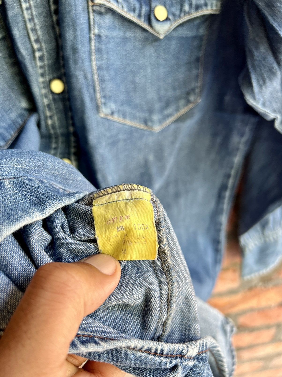 Japanese Brand Vtg John Bull ‘Work Master’ Snap Button Denim Shirts Size US M / EU 48-50 / 2 - 6 Thumbnail