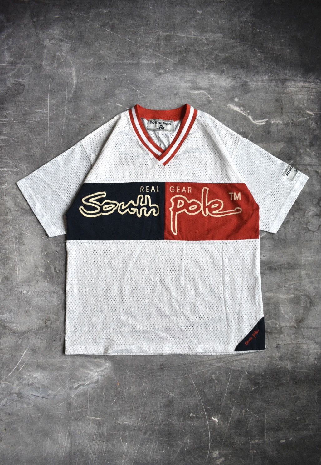 image of Y2K Southpole Jersey T-Shirt (Xl) in White, Men's