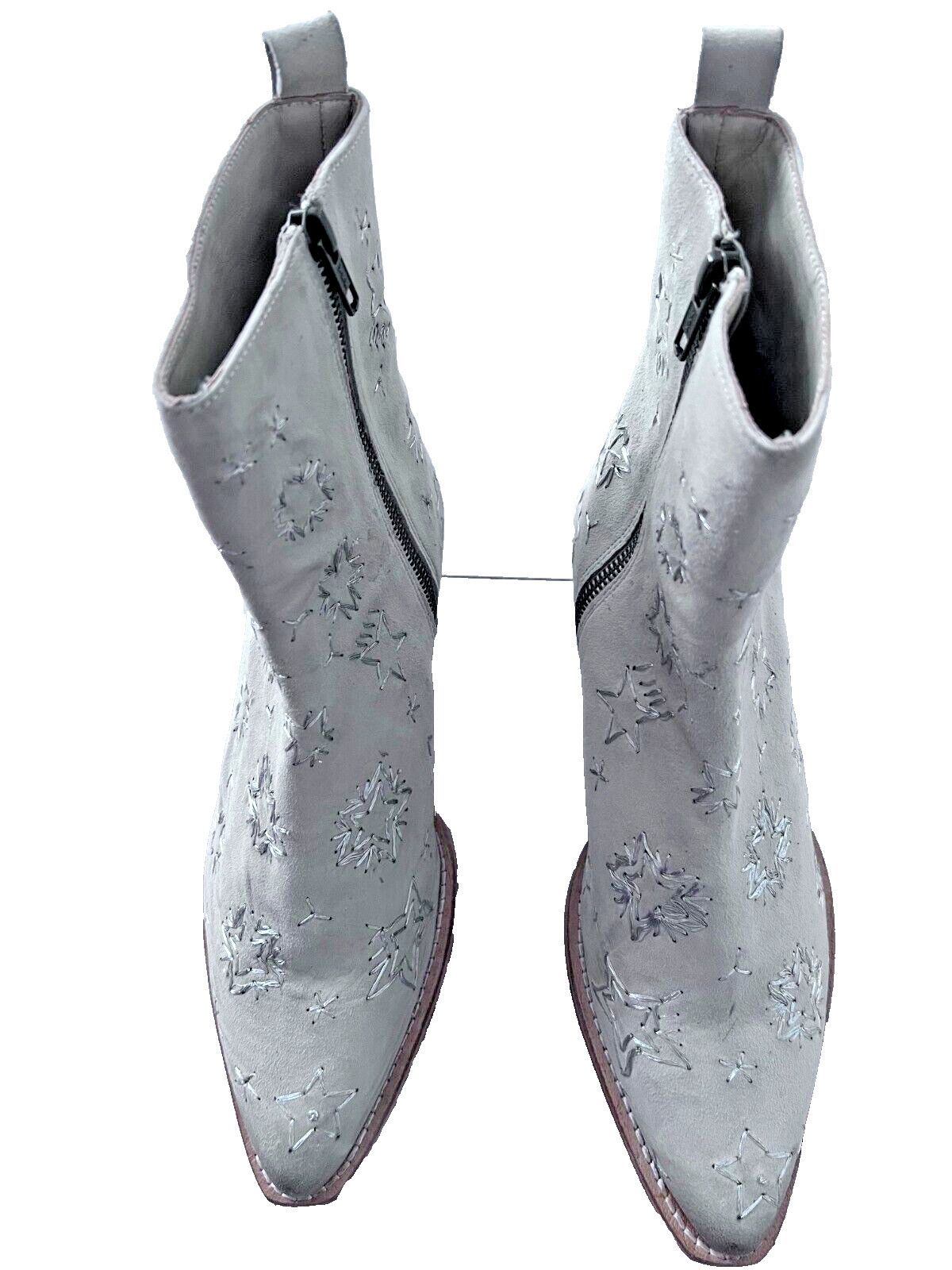 Free People Free People Star Bowers Embroidered Boots Stone ( 38 ) Size US 8 / IT 38 - 7 Thumbnail