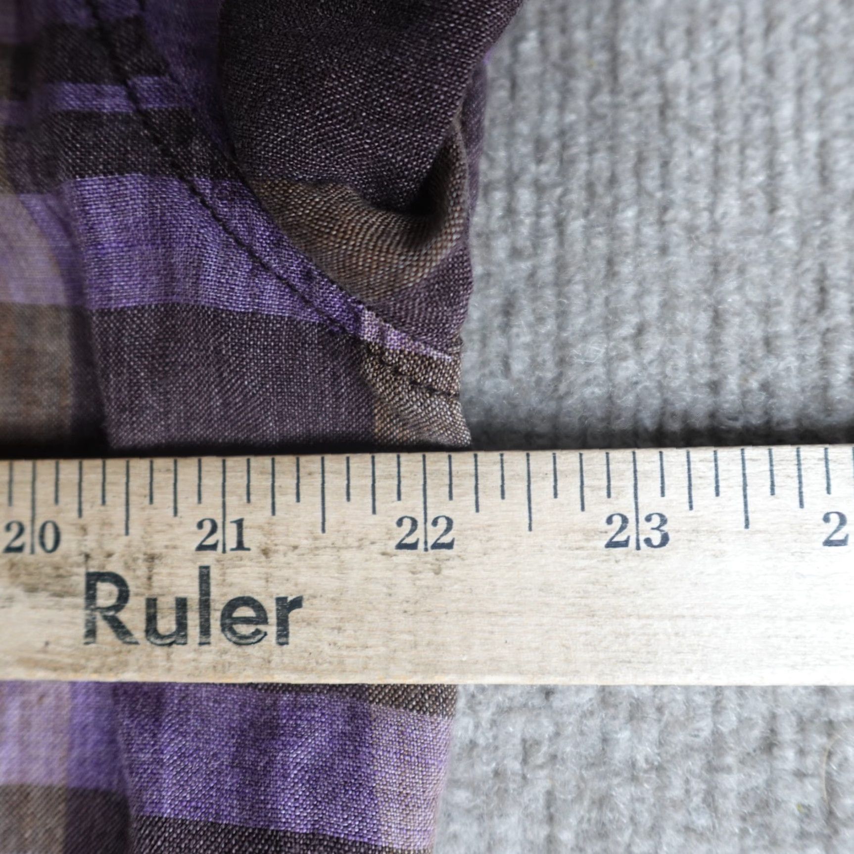 Vintage 32 Bar Blues Shirt Button-Down Linen Plaid Blue 100% Linen Long Sleeve Large Mens Size US L / EU 52-54 / 3 - 3 Thumbnail