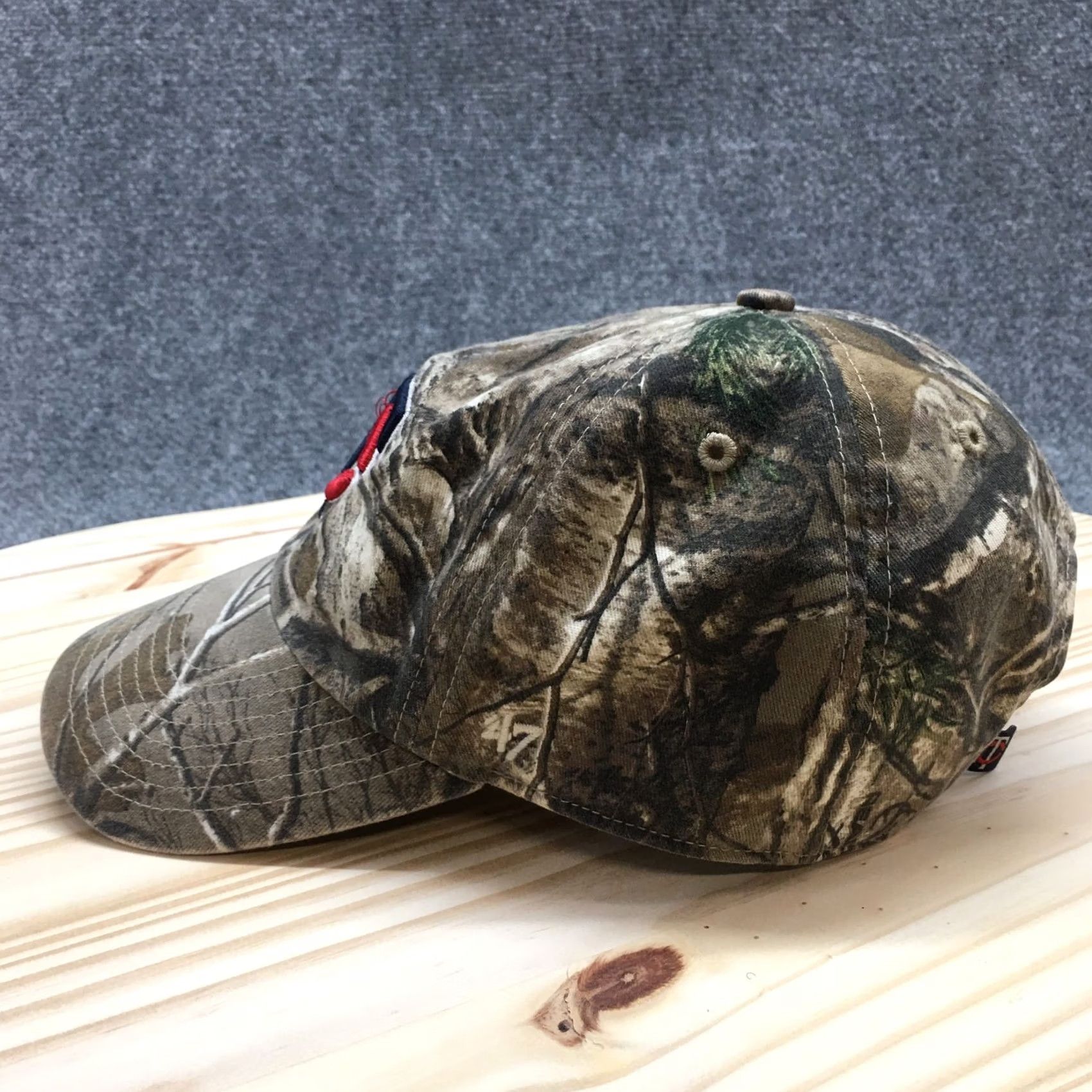 Twins Minnesota Twins ’47 Baseball Cap Unisex Brown Camo OS Adjustable Embroidered Logo Sports Size ONE SIZE - 5 Thumbnail