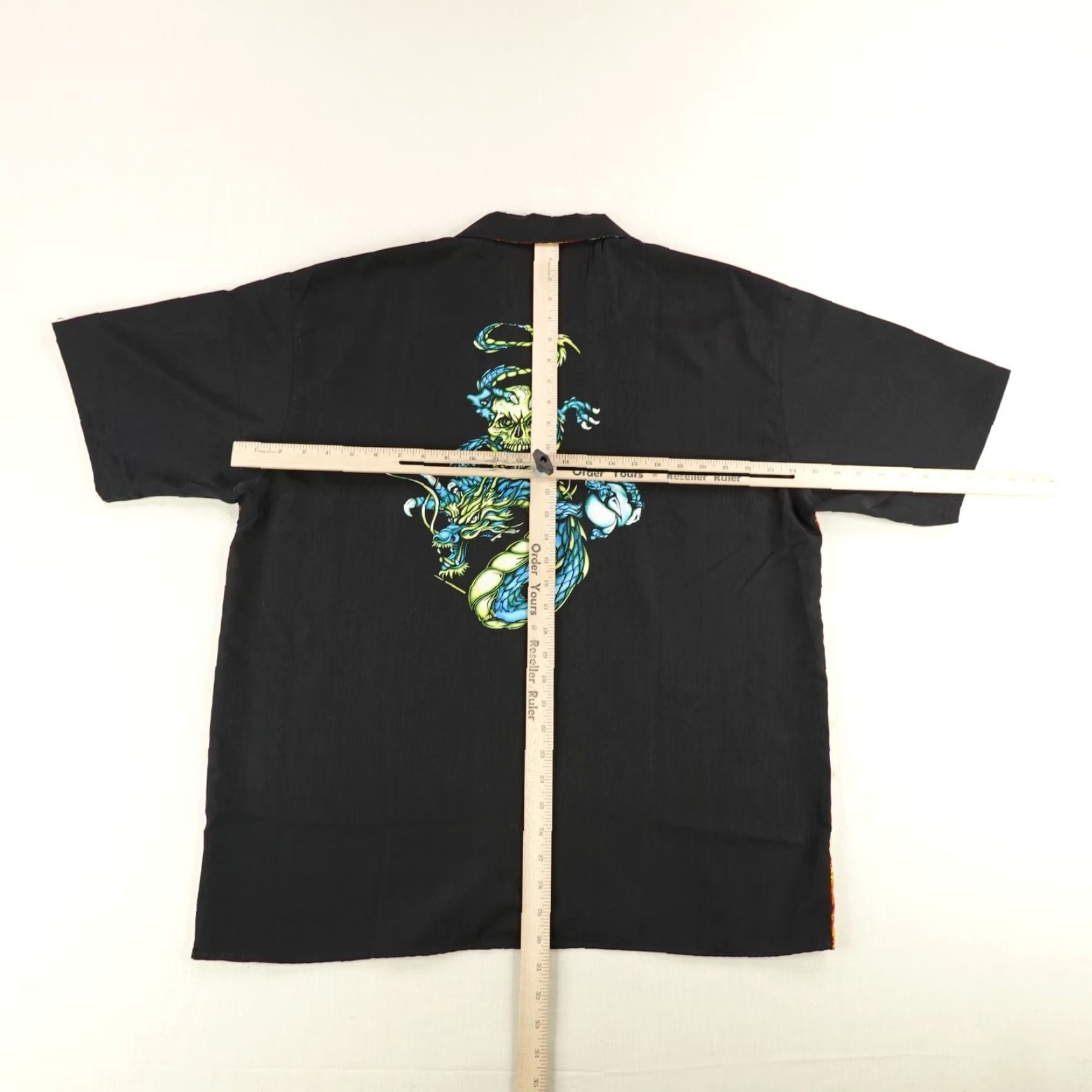 Vintage Vintage Urge ImPulse Shirt Mens Large Black Dragon Skulls Button Up Camp Y2K NEW Size US L / EU 52-54 / 3 - 7 Thumbnail