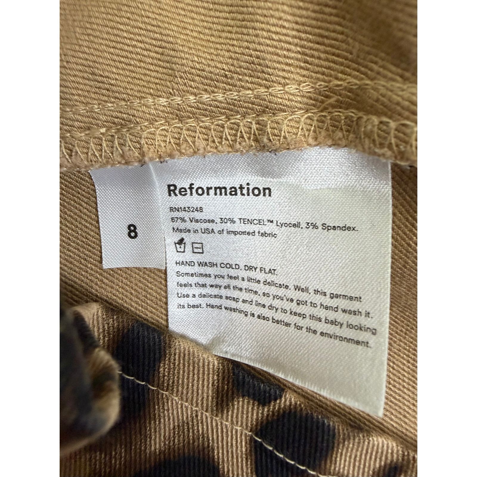 Reformation Reformation Jeans Leopard Mini Skirt Size 8 Cheetah Size 30" / US 8 / IT 44 - 5 Thumbnail